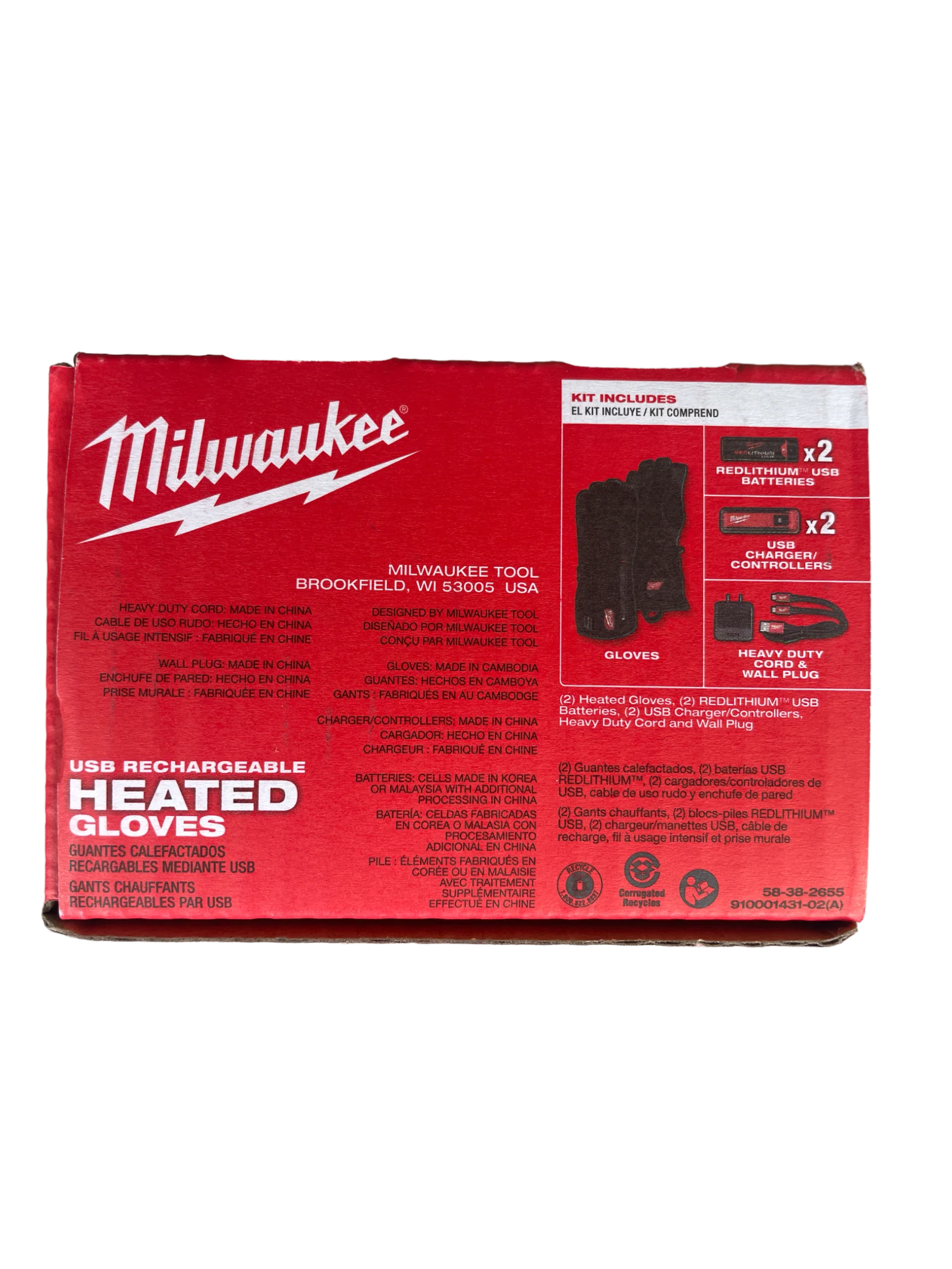 Milwaukee Medium Rechargeable Heated Gloves with REDLITHIUM USB Battery and Charger - Image 4