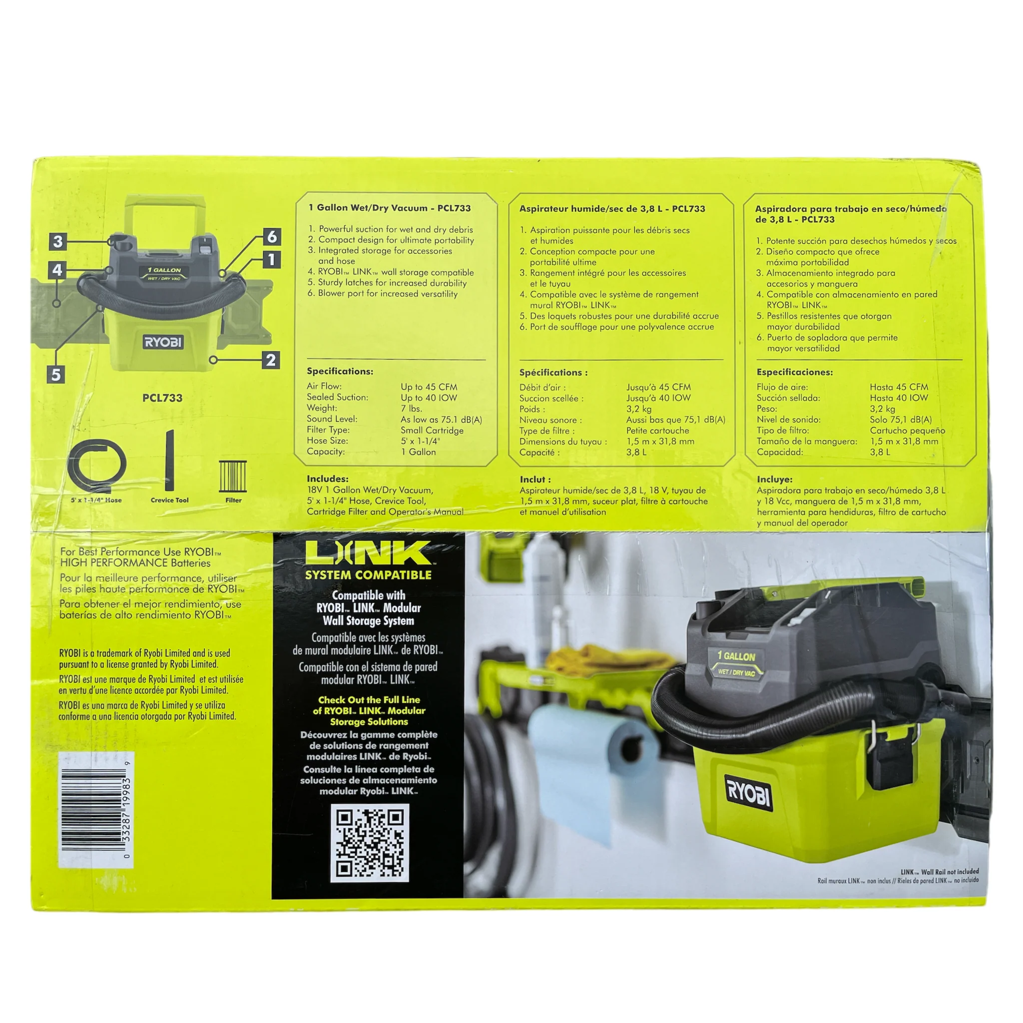 ONE+ 18-Volt Cordless 1 Gal. Wet/Dry Vacuum (Tool Only) - Image 2