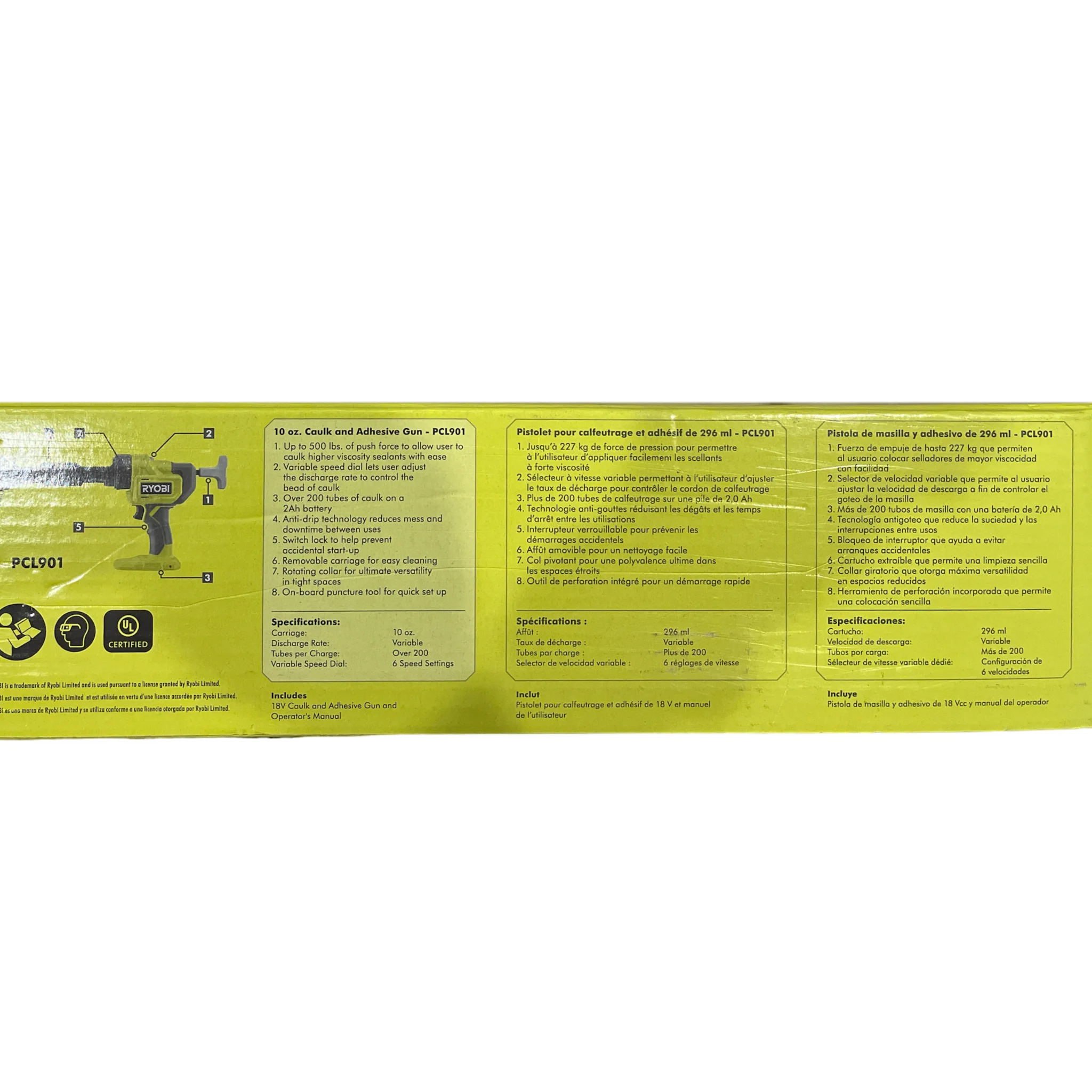 ONE+ 18-Volt Cordless 10 oz. Caulk & Adhesive Gun (Tool Only) - Image 2