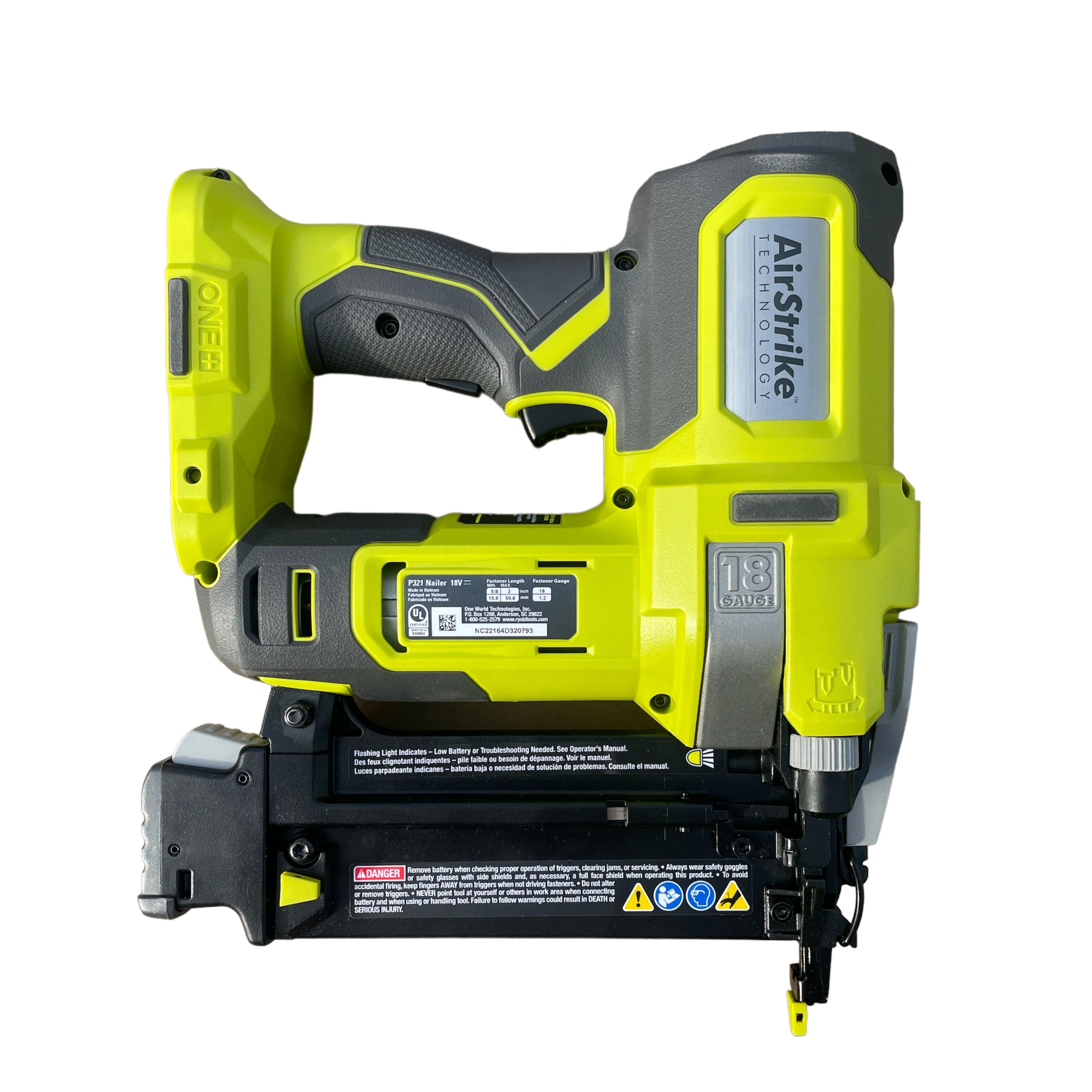 ONE+ 18-Volt Cordless 18-Gauge Brad Nailer Kit with Compact Battery and Charger - Image 5