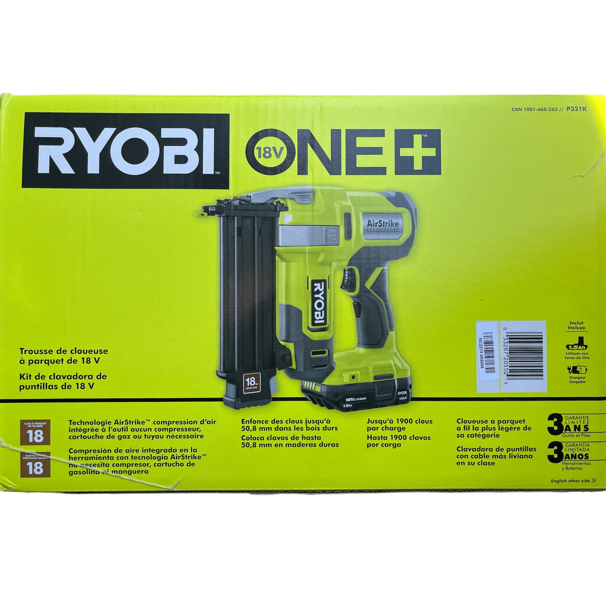 ONE+ 18-Volt Cordless 18-Gauge Brad Nailer Kit with Compact Battery and Charger - Image 7