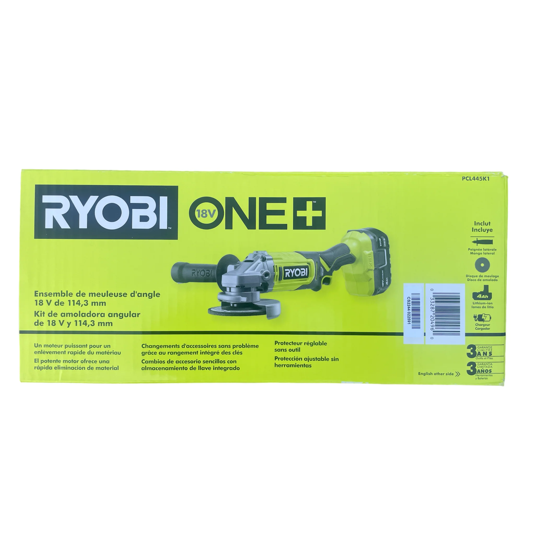 ONE+ 18-Volt Cordless 4-1/2 in. Angle Grinder Kit with 4.0 Ah Battery and Charger - Image 2