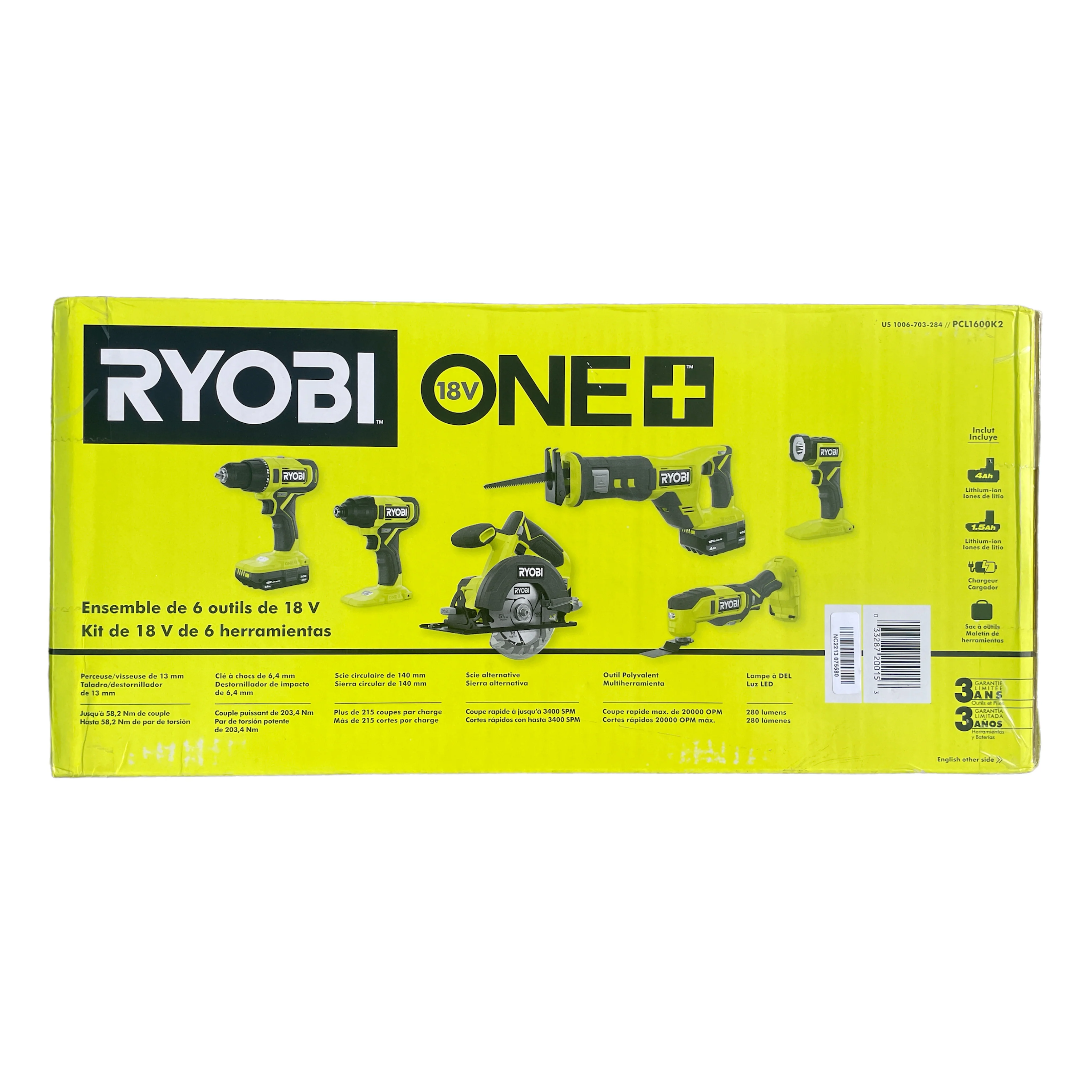 ONE+ 18-Volt Cordless 6-Tool Combo Kit with (2) Batteries, 18-Volt Charger, and Bag - Image 3