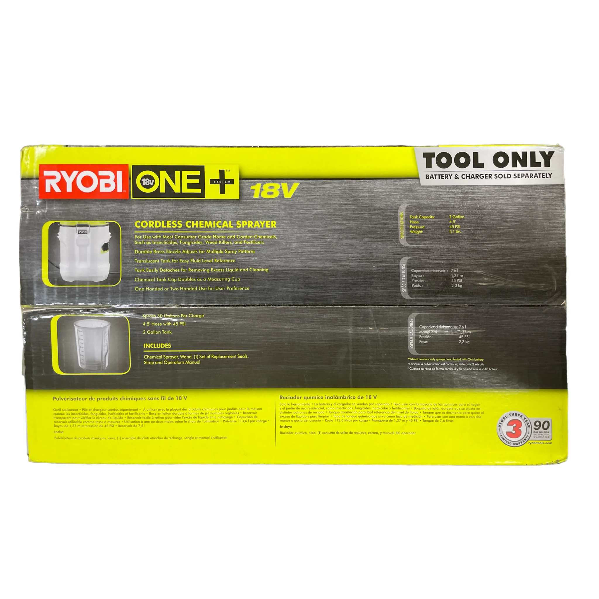 ONE+ 18-Volt Cordless Battery 2 Gal. Chemical Sprayer (Tool Only) - Image 5