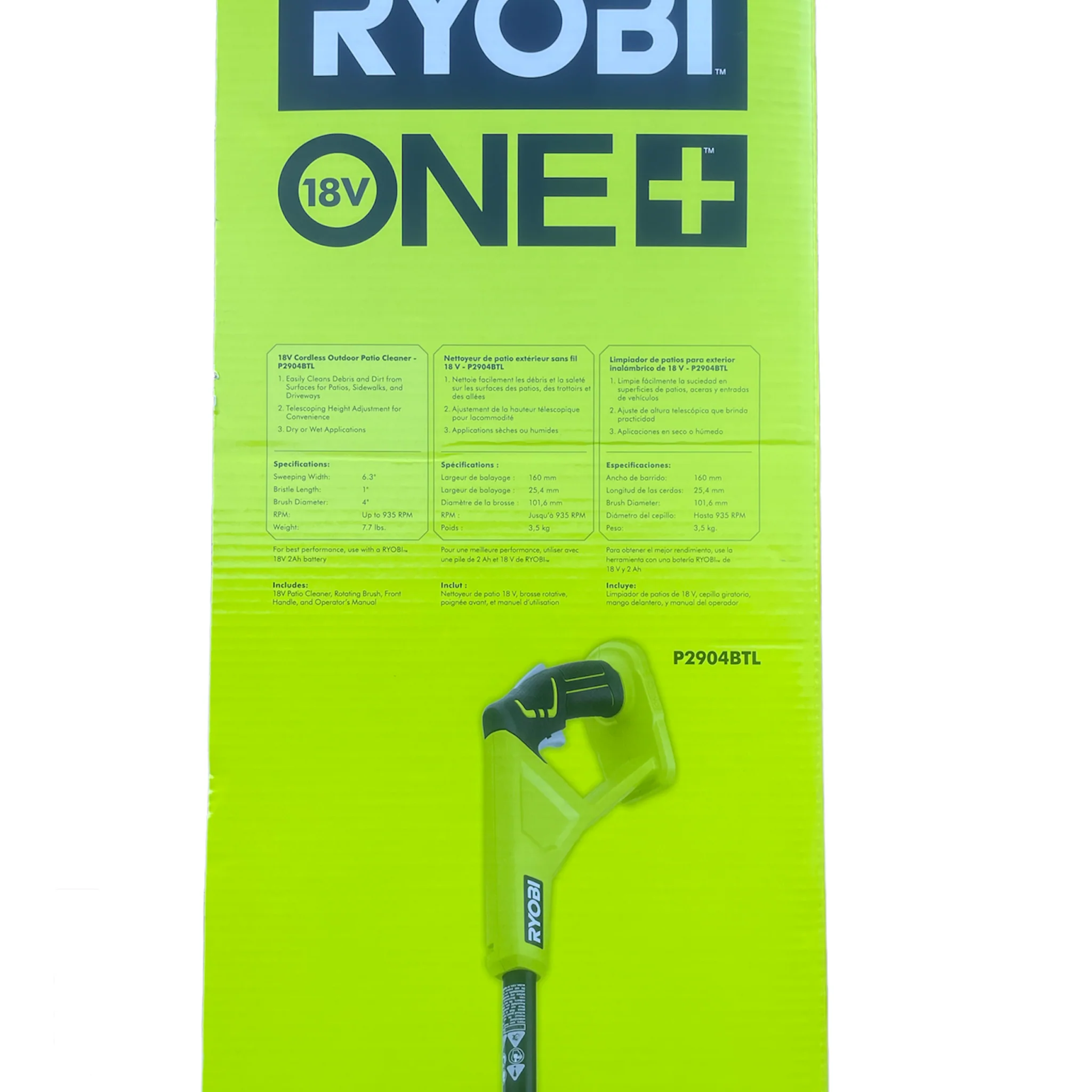 ONE+ 18-Volt Cordless Battery Outdoor Patio Sweeper (Tool Only) - Image 5