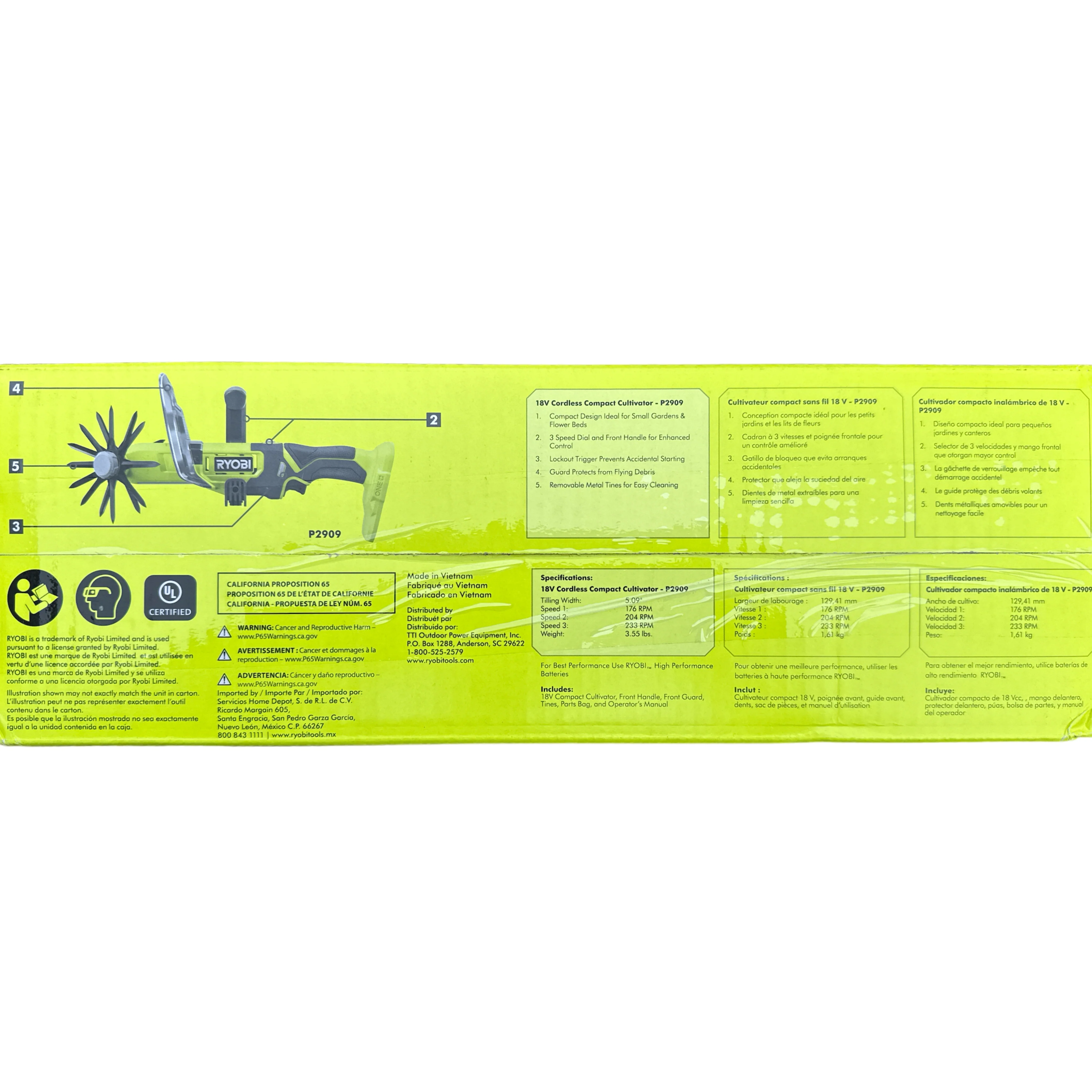 ONE+ 18-Volt Cordless Compact Battery Cultivator (Tool Only) - Image 3