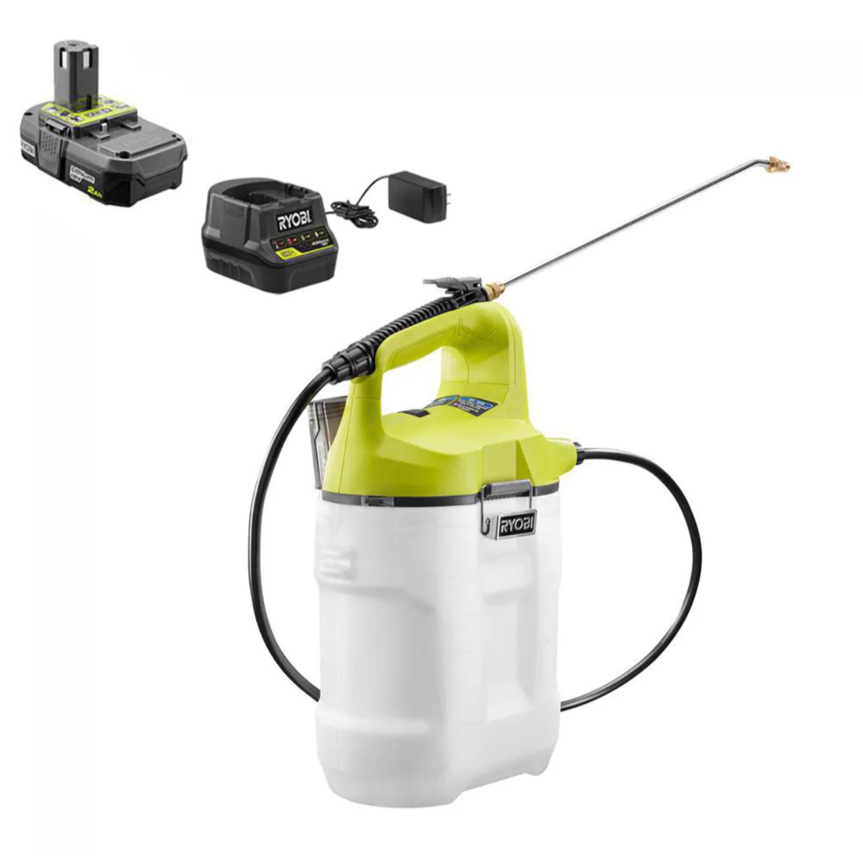 ONE+ 18-Volt Lithium-Ion Cordless 2 Gal. Chemical Sprayer with 2.0 Ah Battery and Charger Included