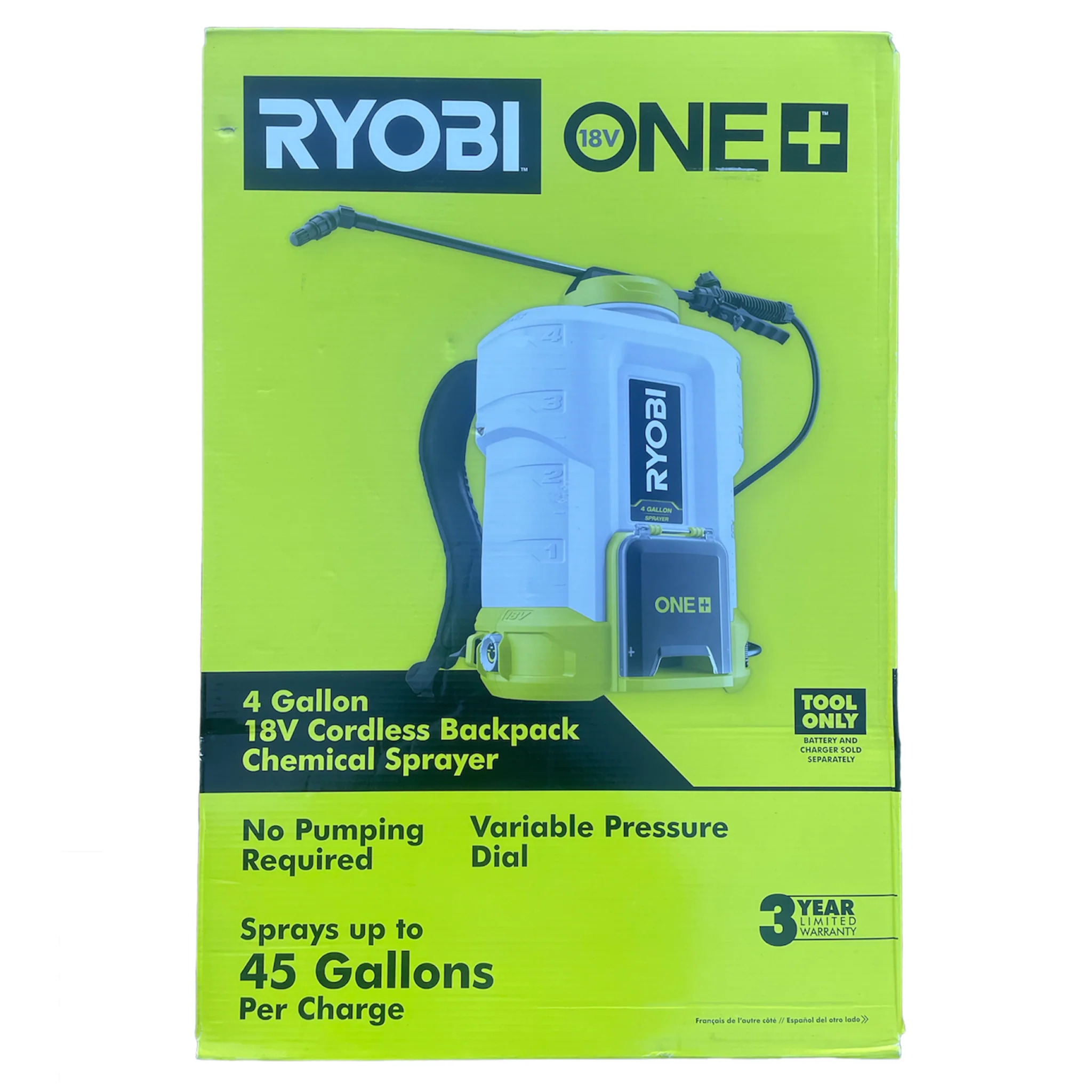ONE+ 18-Volt Lithium-Ion Cordless 4 Gal. Backpack Chemical Sprayer