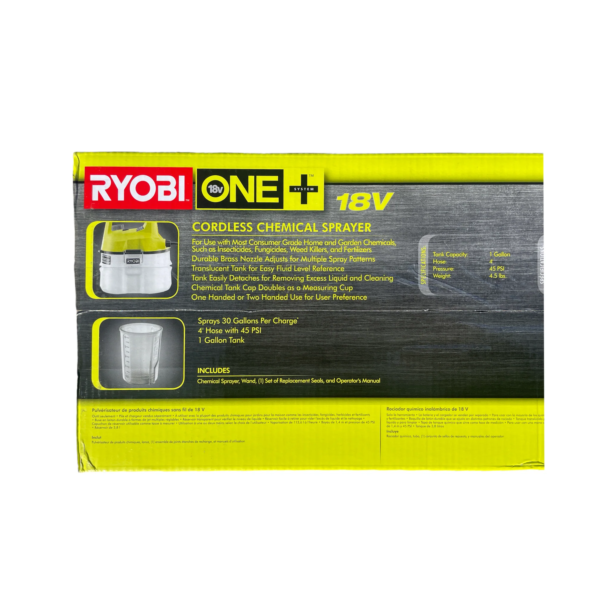 ONE+ 18-Volt Lithium-Ion Cordless Chemical Sprayer (Tool Only) - Image 2