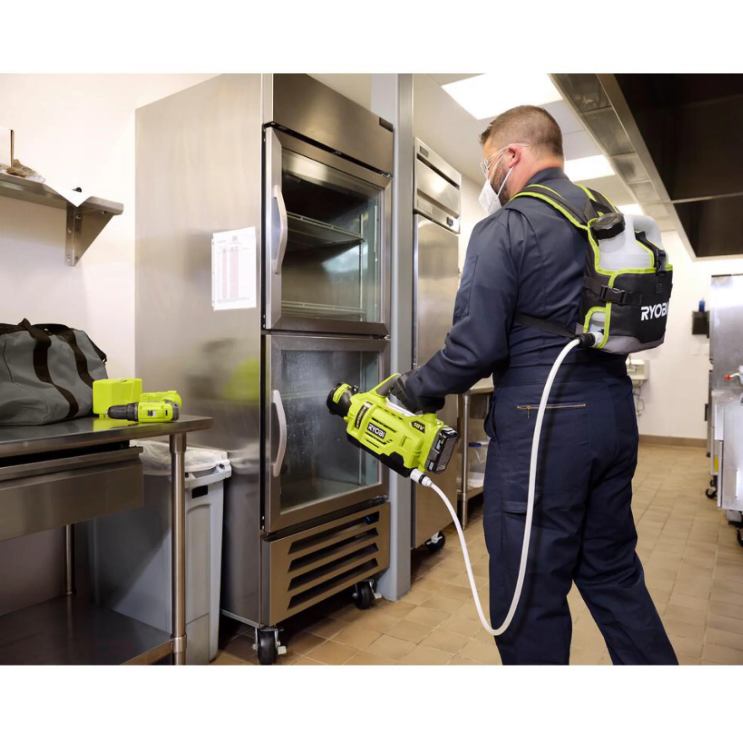 RYOBI P2870 ONE+ 18-Volt Lithium-Ion Cordless Electrostatic 1 Gal. Sprayer with Two 2.0 Ah Batteries and Charger Included - Image 10