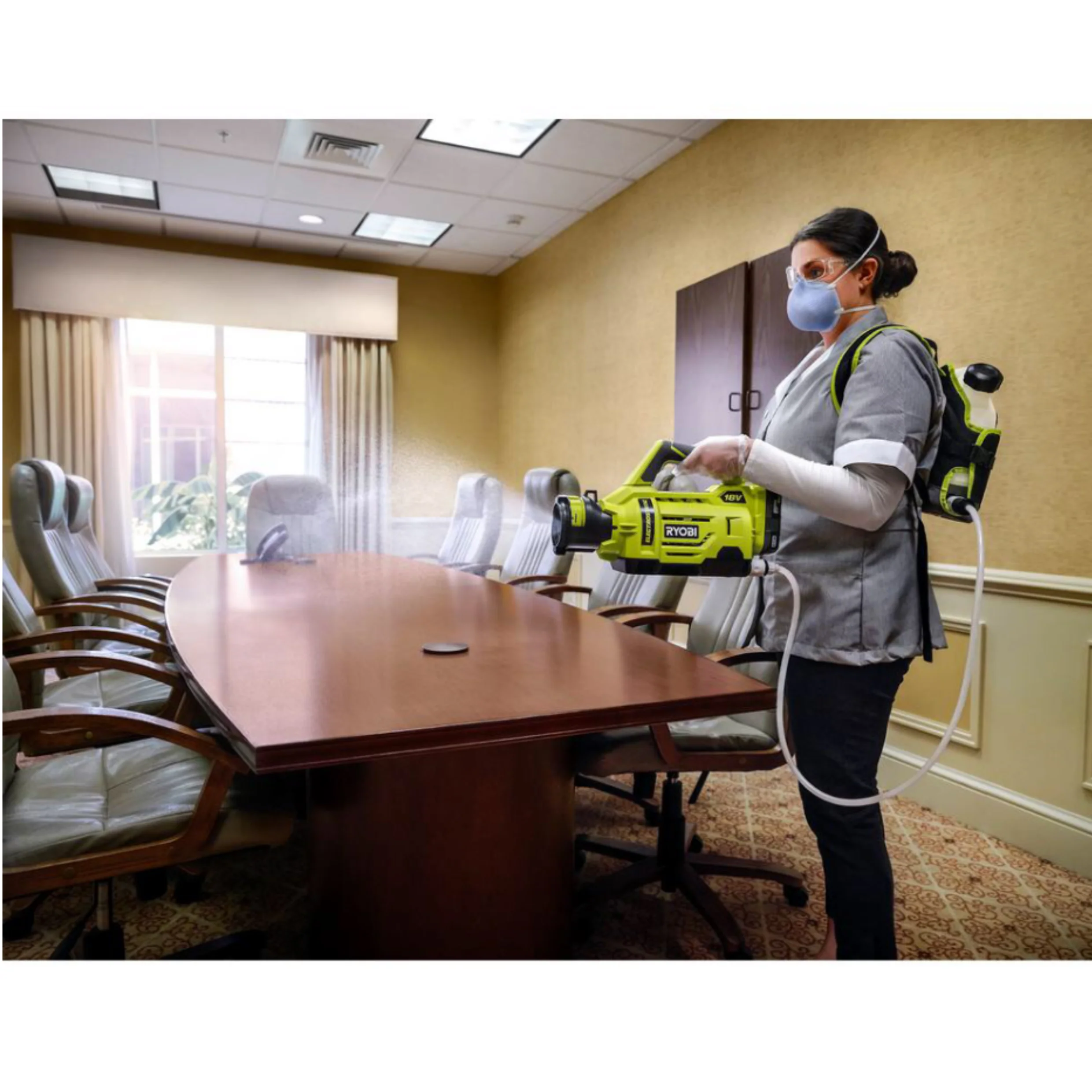 RYOBI P2870 ONE+ 18-Volt Lithium-Ion Cordless Electrostatic 1 Gal. Sprayer with Two 2.0 Ah Batteries and Charger Included - Image 7