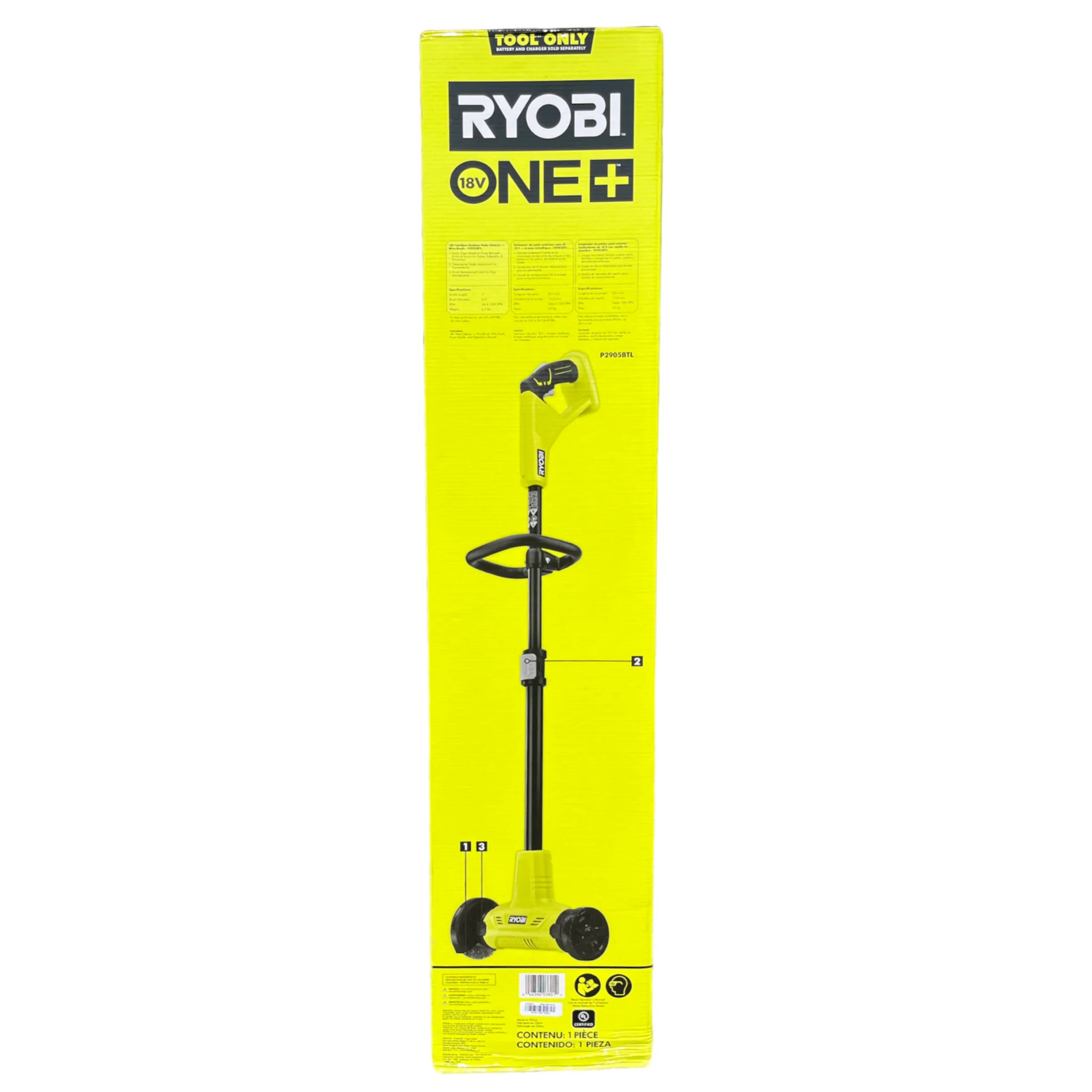 ONE+ 18-Volt Patio Cleaner with Wire Brush Edger (Tool Only) - Image 3