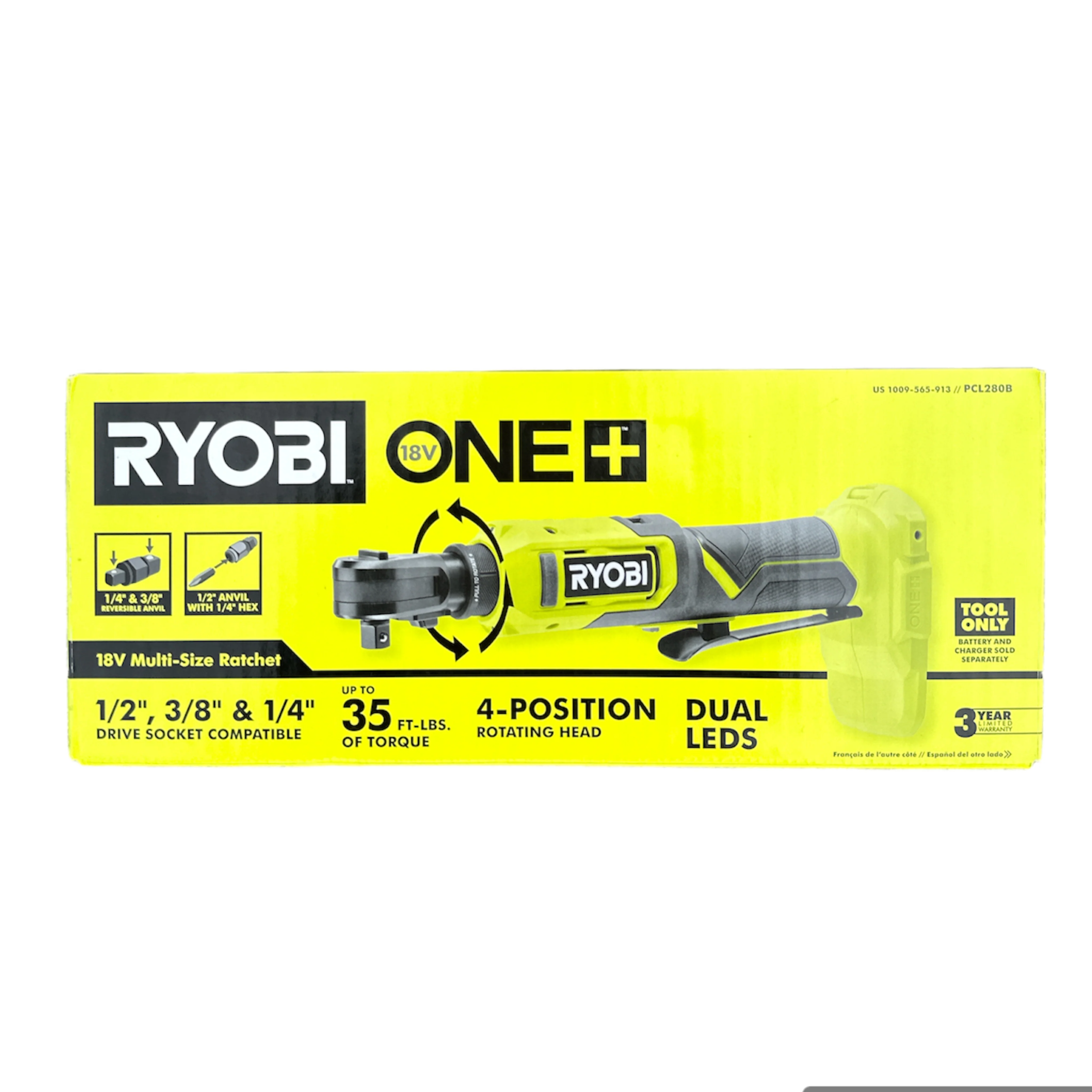 ONE+ 18V Cordless Multi Size Ratchet (Tool Only)