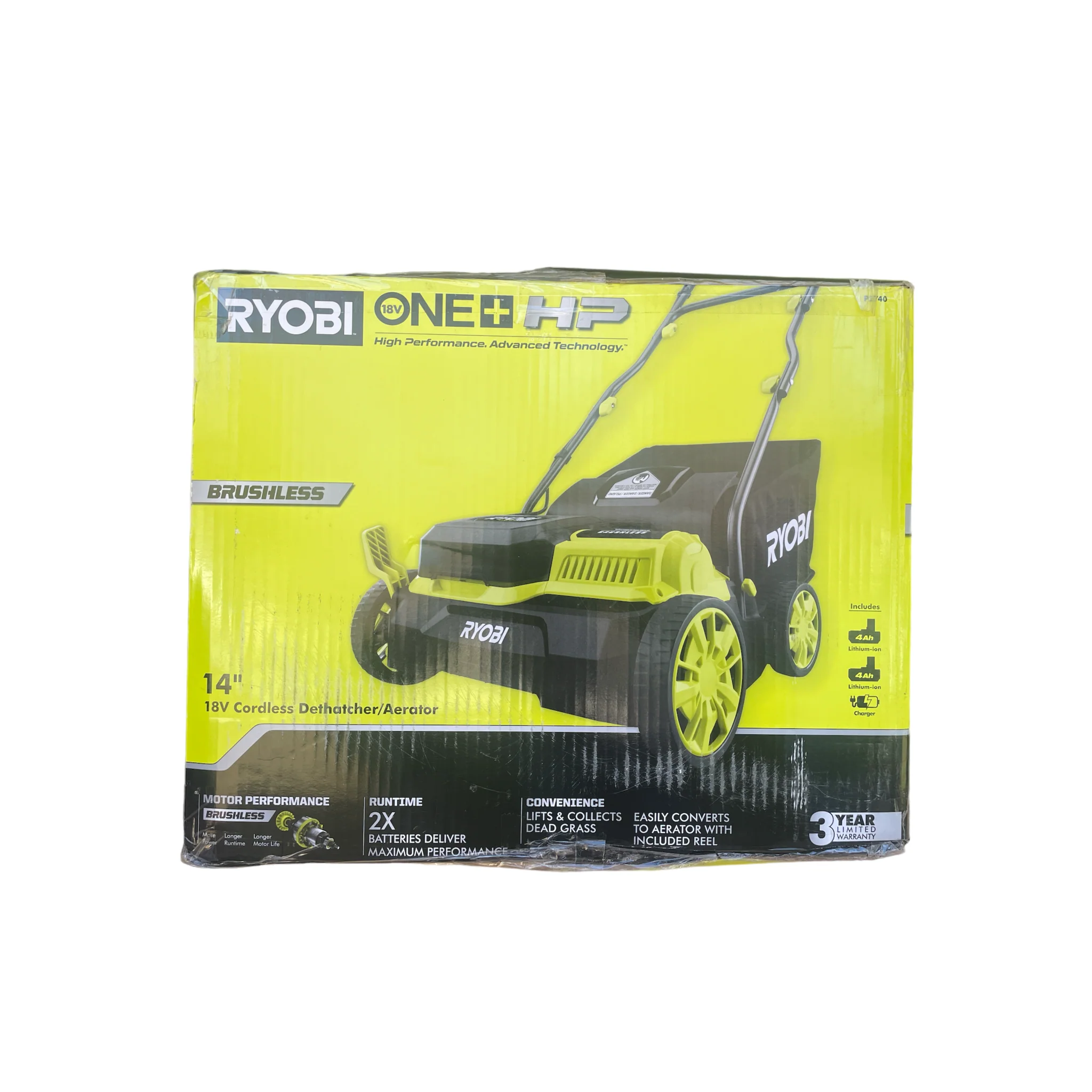 ONE+ HP 18-Volt Brushless 14 in. Cordless Battery Dethatcher/Aerator with (2) 4.0 Ah Batteries and Charger - Image 3
