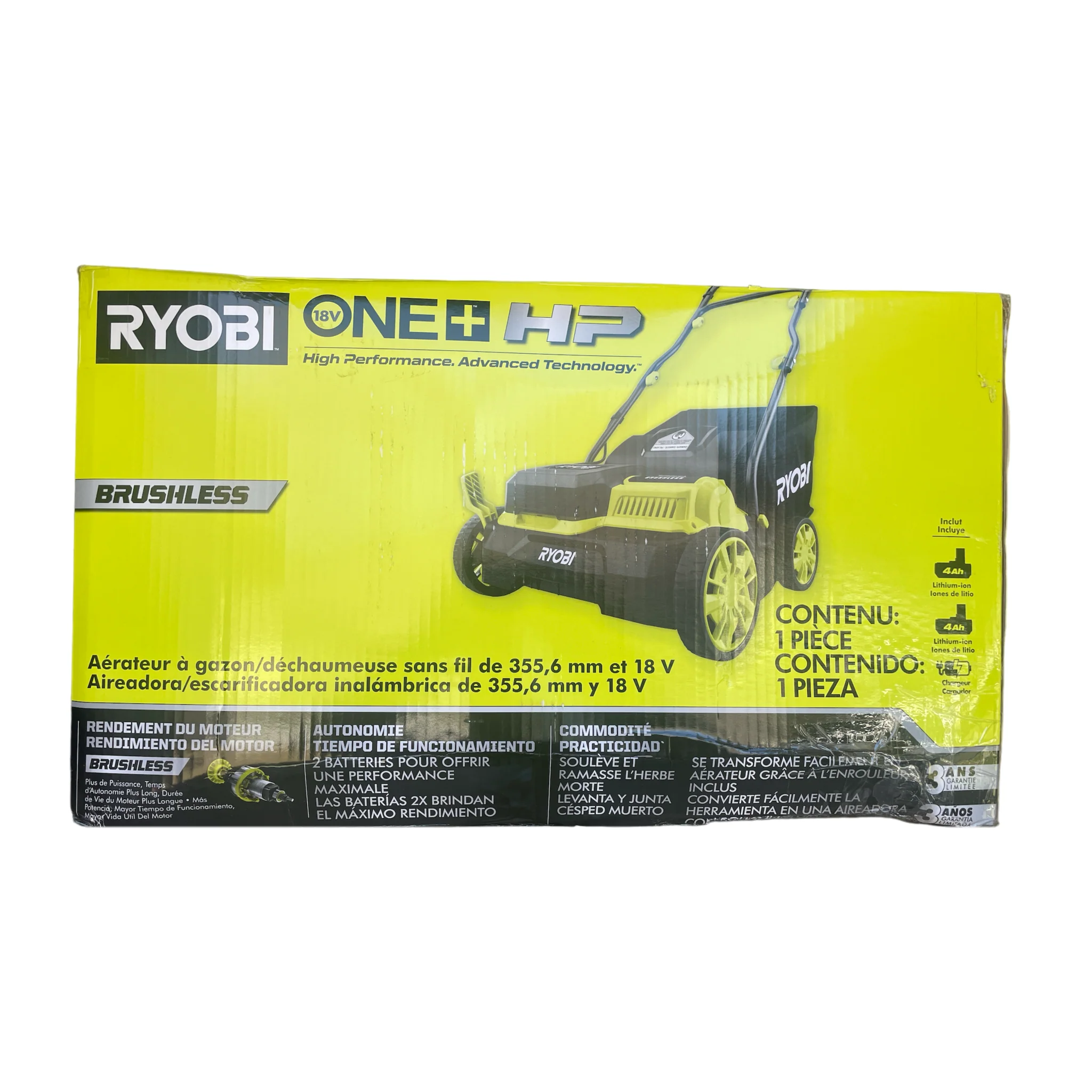 ONE+ HP 18-Volt Brushless 14 in. Cordless Battery Dethatcher/Aerator with (2) 4.0 Ah Batteries and Charger - Image 4