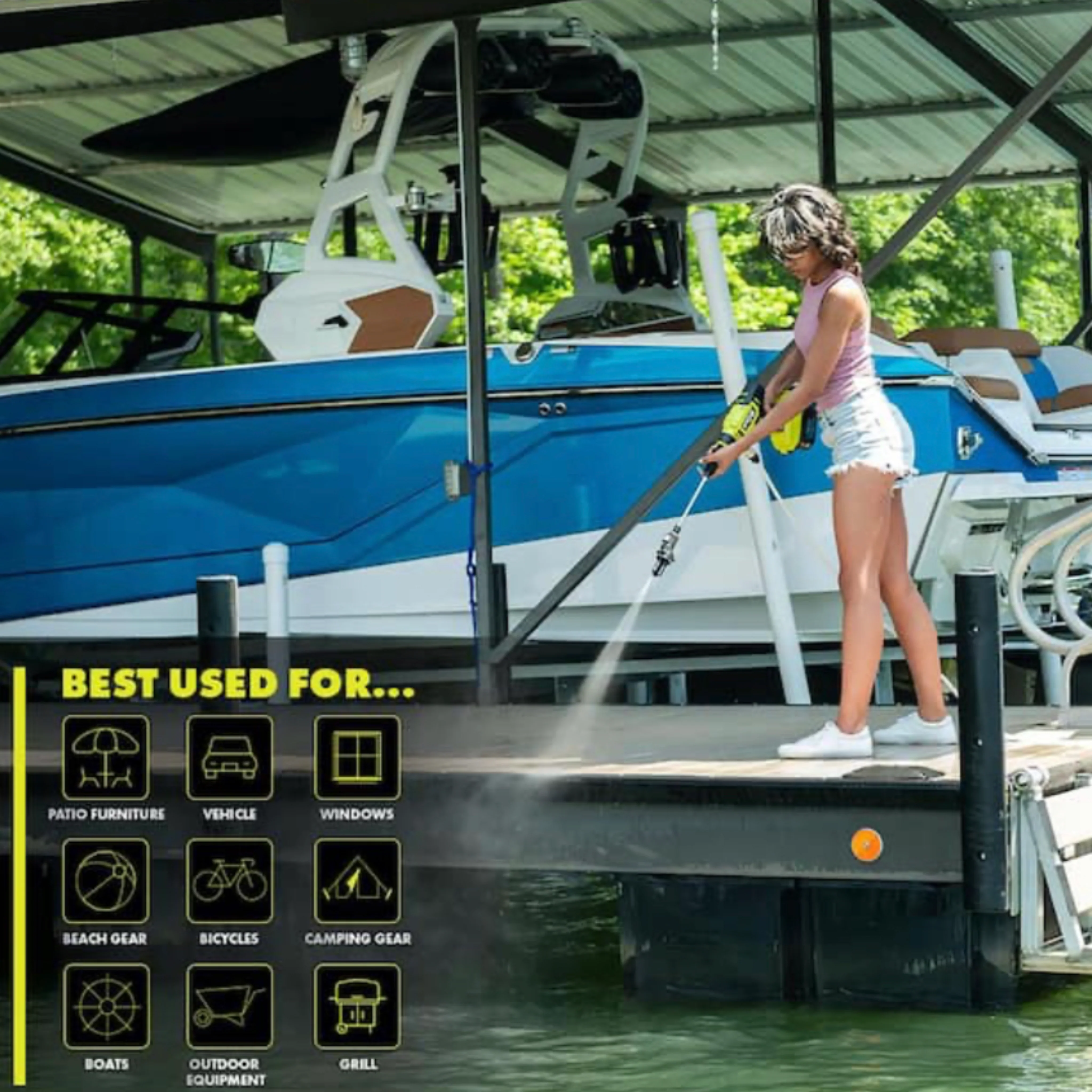 ONE+ HP 18-Volt Brushless EZClean 600 PSI 0.7 GPM Cordless Cold Water Power Cleaner (Tool Only) - Image 10