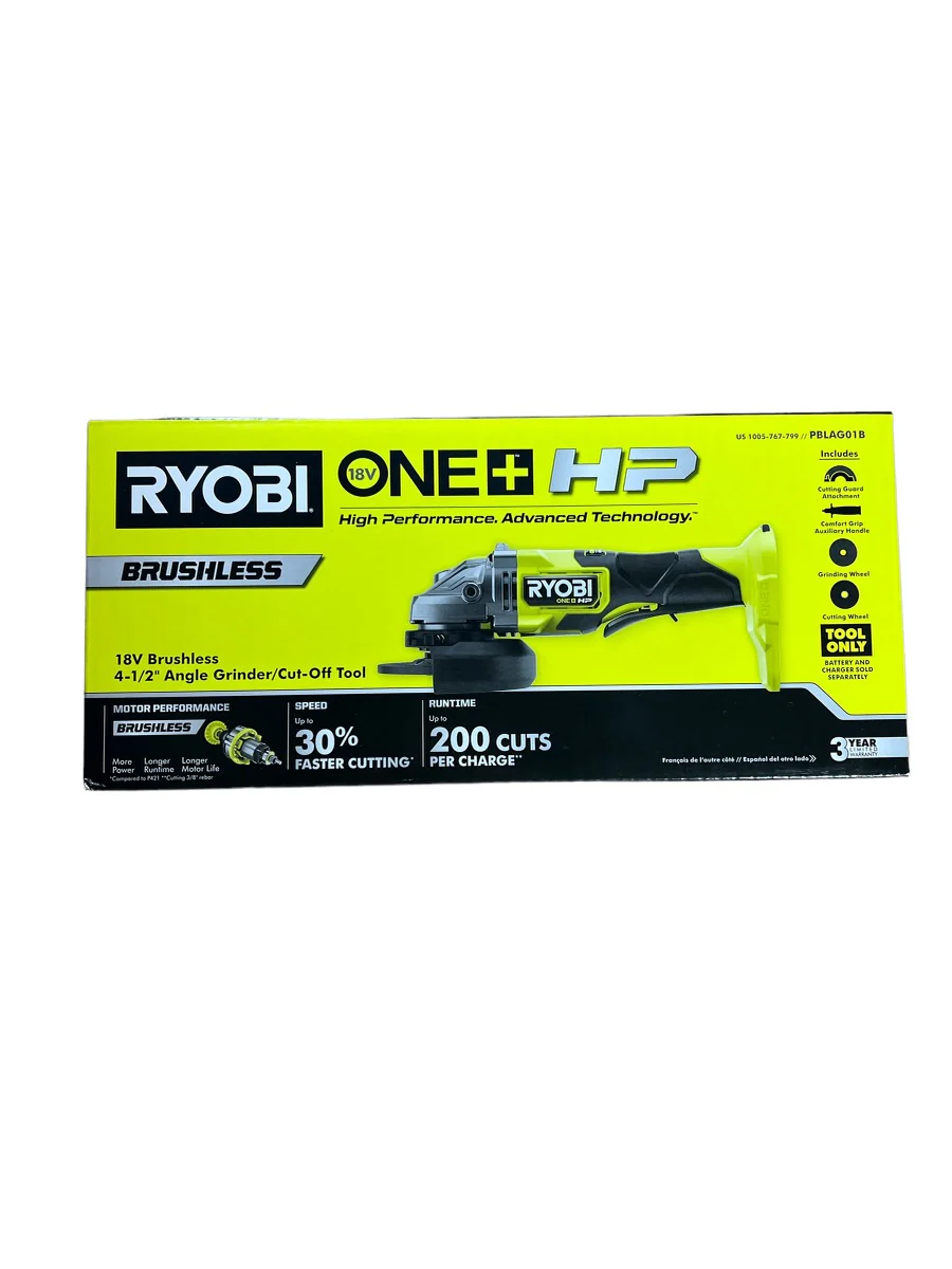 ONE+ HP 18V Brushless Cordless 4-1/2 in. Angle Grinder (Tool Only) - Image 2