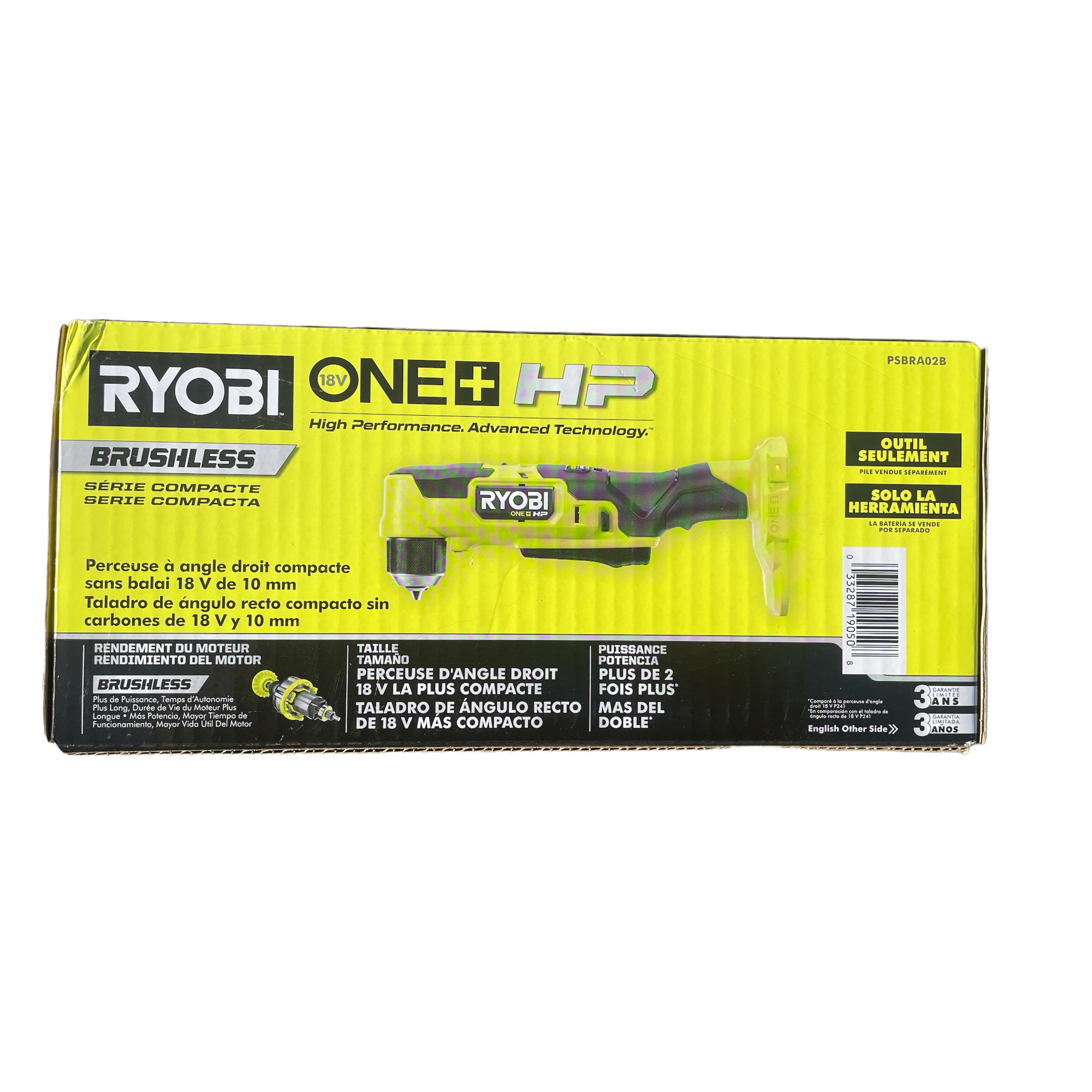 ONE+ HP 18V Brushless Cordless Compact 3/8 in. Right Angle Drill (Tool Only) - Image 2
