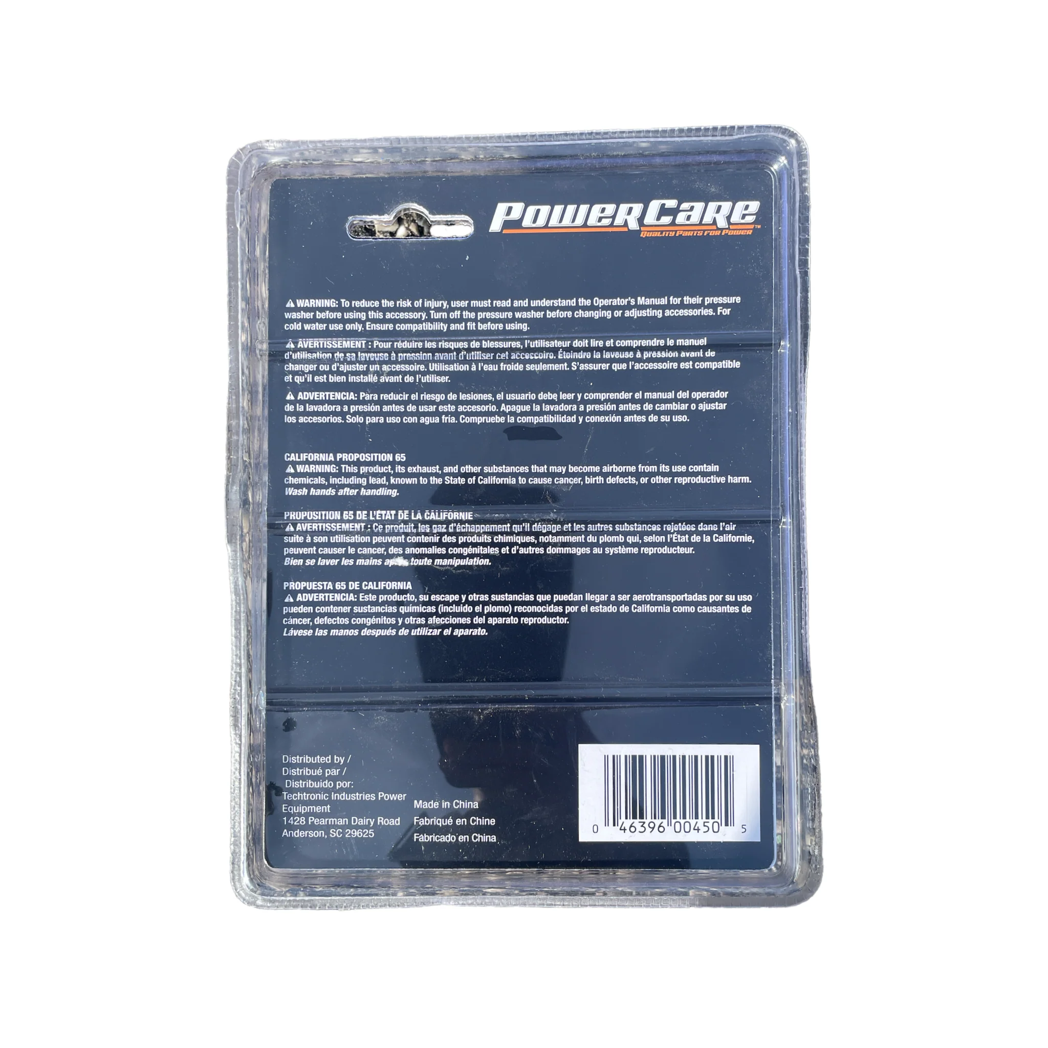POWER CARE Replacement Pressure Washer Detergent Hose - Image 2