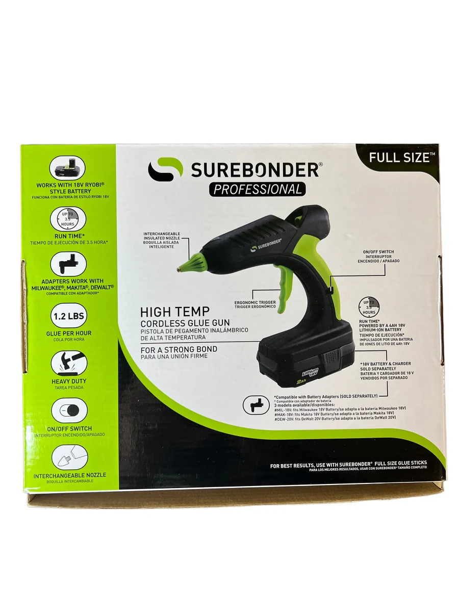 CLEARANCE PRO2-60 Watt 18-Volt Cordless Professional Heavy Duty Hot Glue Gun (TOOL ONLY) RYOBI ONE+ Compatible
