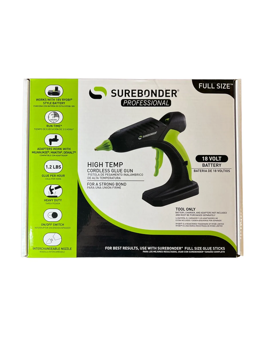 CLEARANCE PRO2-60 Watt 18-Volt Cordless Professional Heavy Duty Hot Glue Gun (TOOL ONLY) RYOBI ONE+ Compatible - Image 4