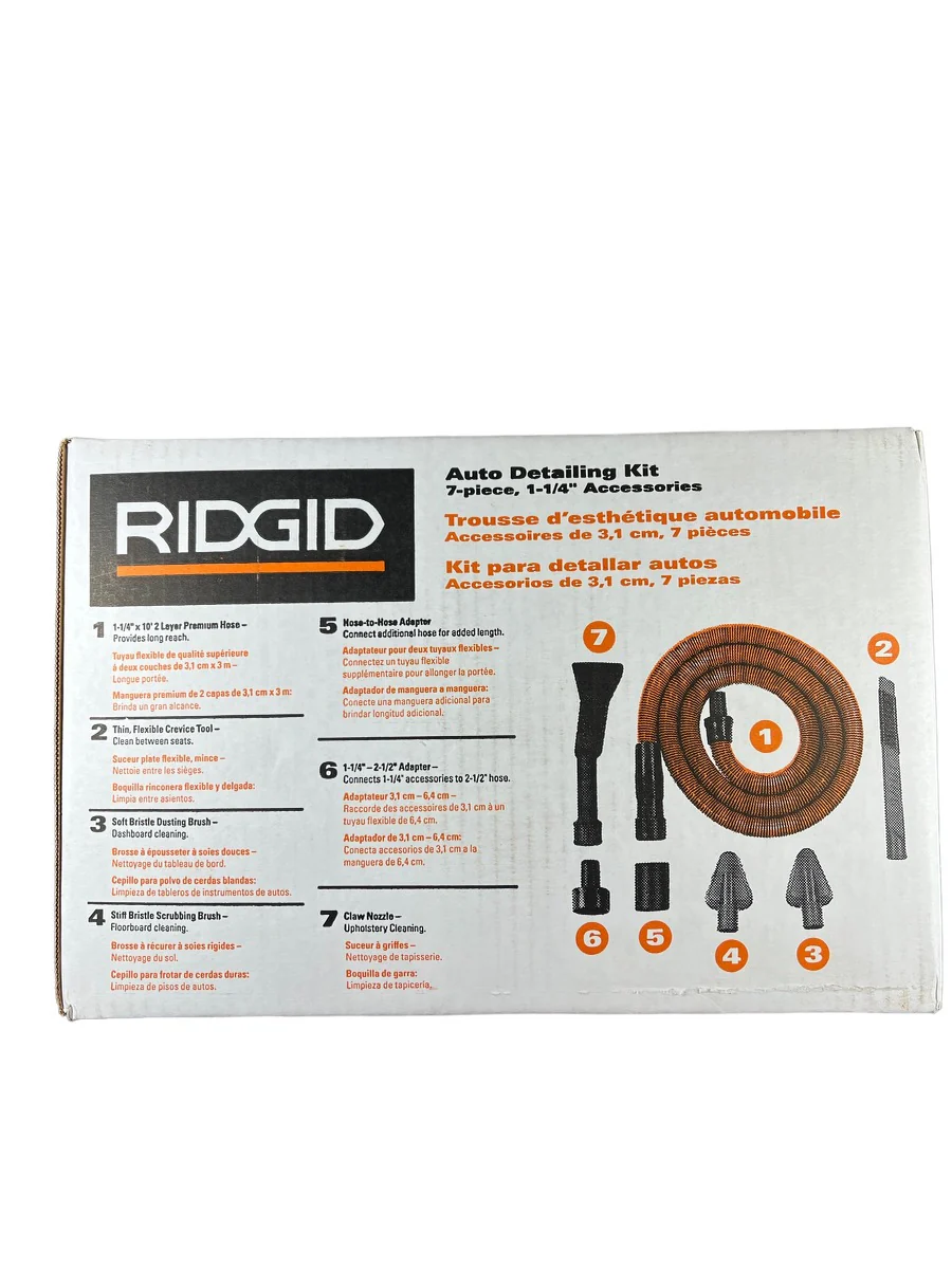 RIDGID 1-1/4 in. Premium Car Cleaning Accessory Kit for RIDGID Wet/Dry Shop Vacuums - Image 3