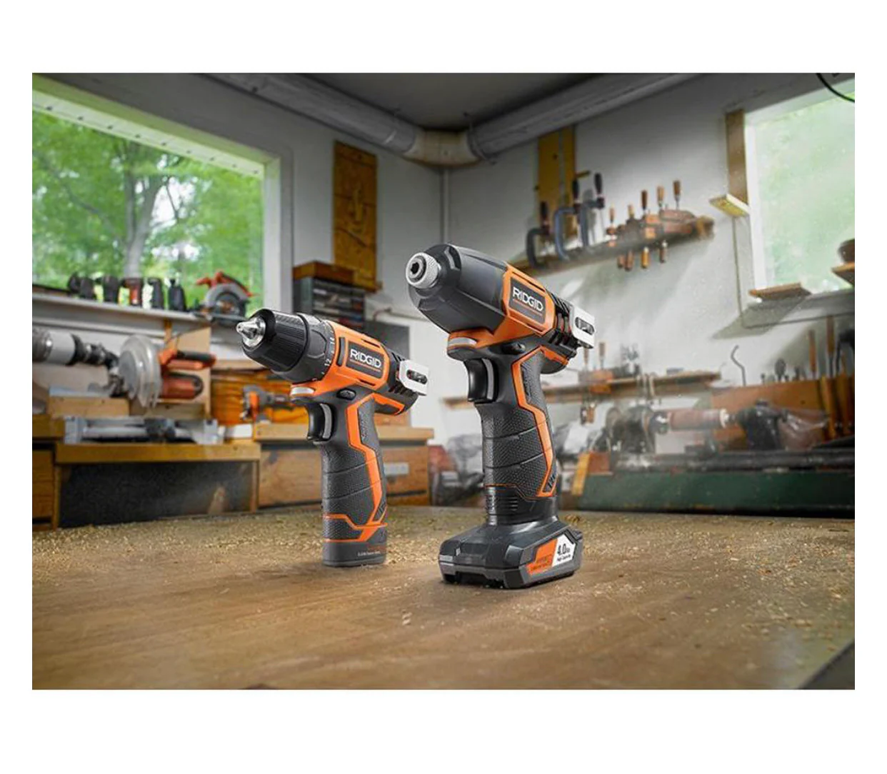 RIDGID 12-Volt Lithium-Ion Cordless Drill/Driver and Impact Driver Combo Kit with 2-Batteries, Charger and Bag - Image 9