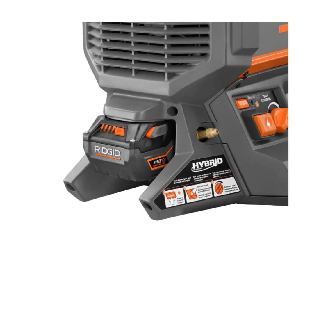 RIDGID 18-Volt 60K BTU Hybrid Forced Air Propane Portable Heater - Image 4