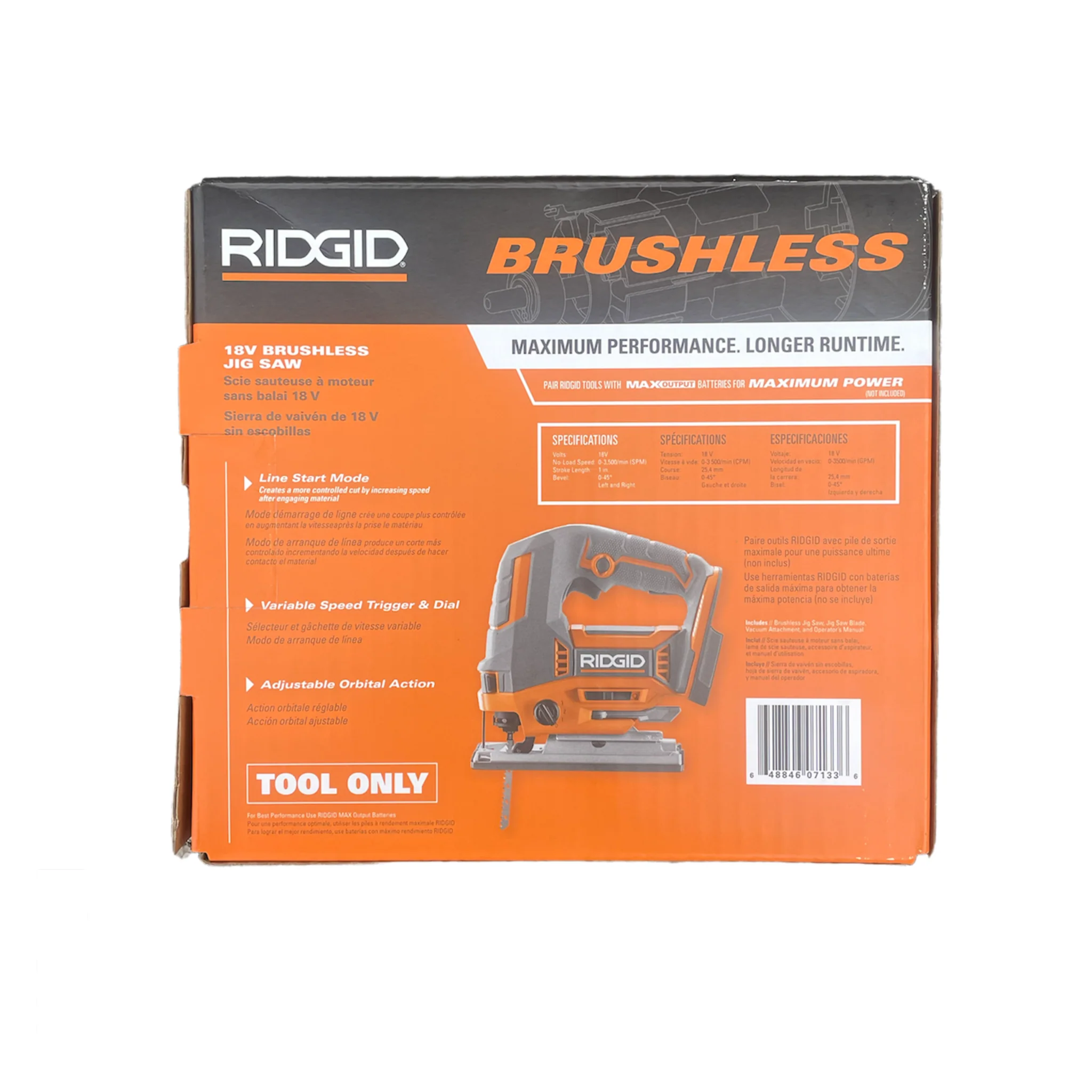 RIDGID 18-Volt Brushless Cordless Jig Saw - Image 2