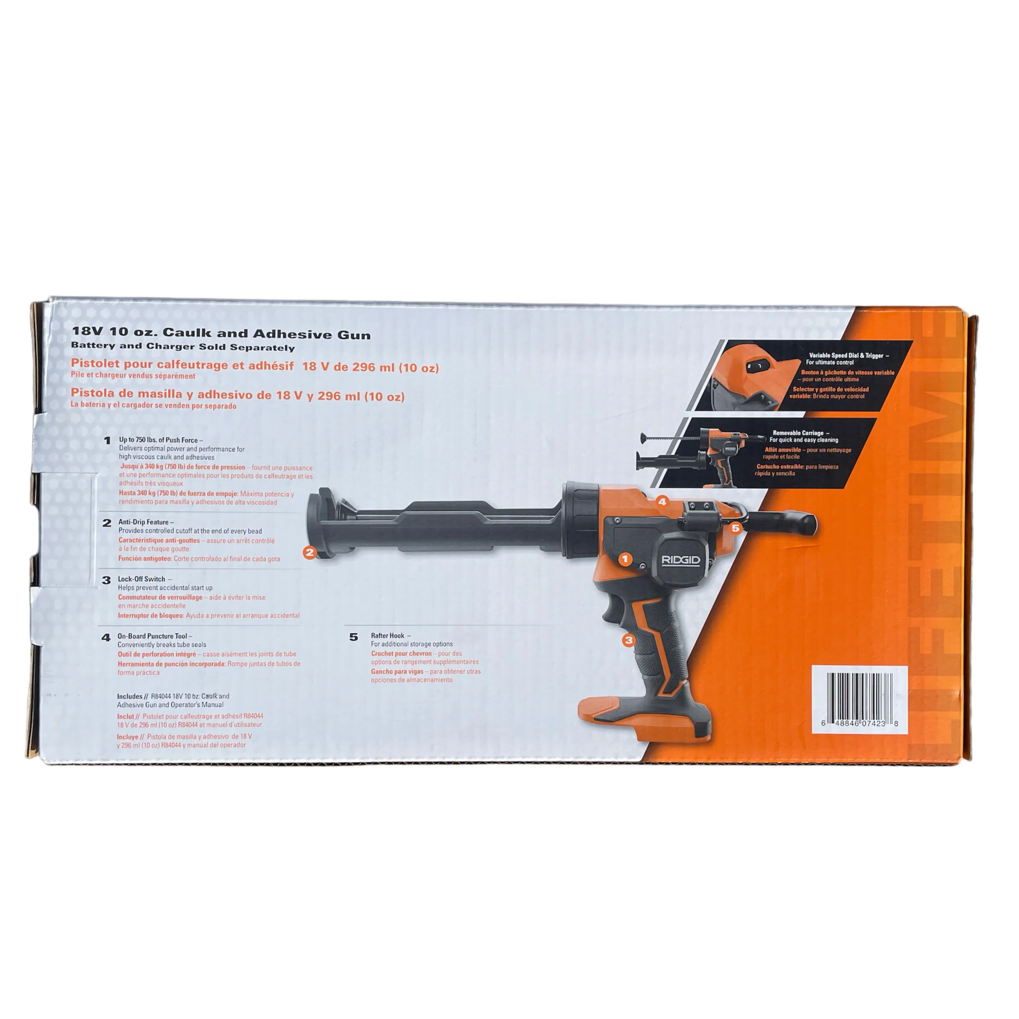 RIDGID 18-Volt Cordless 10 oz. Caulk Gun and Adhesive Gun - Image 2
