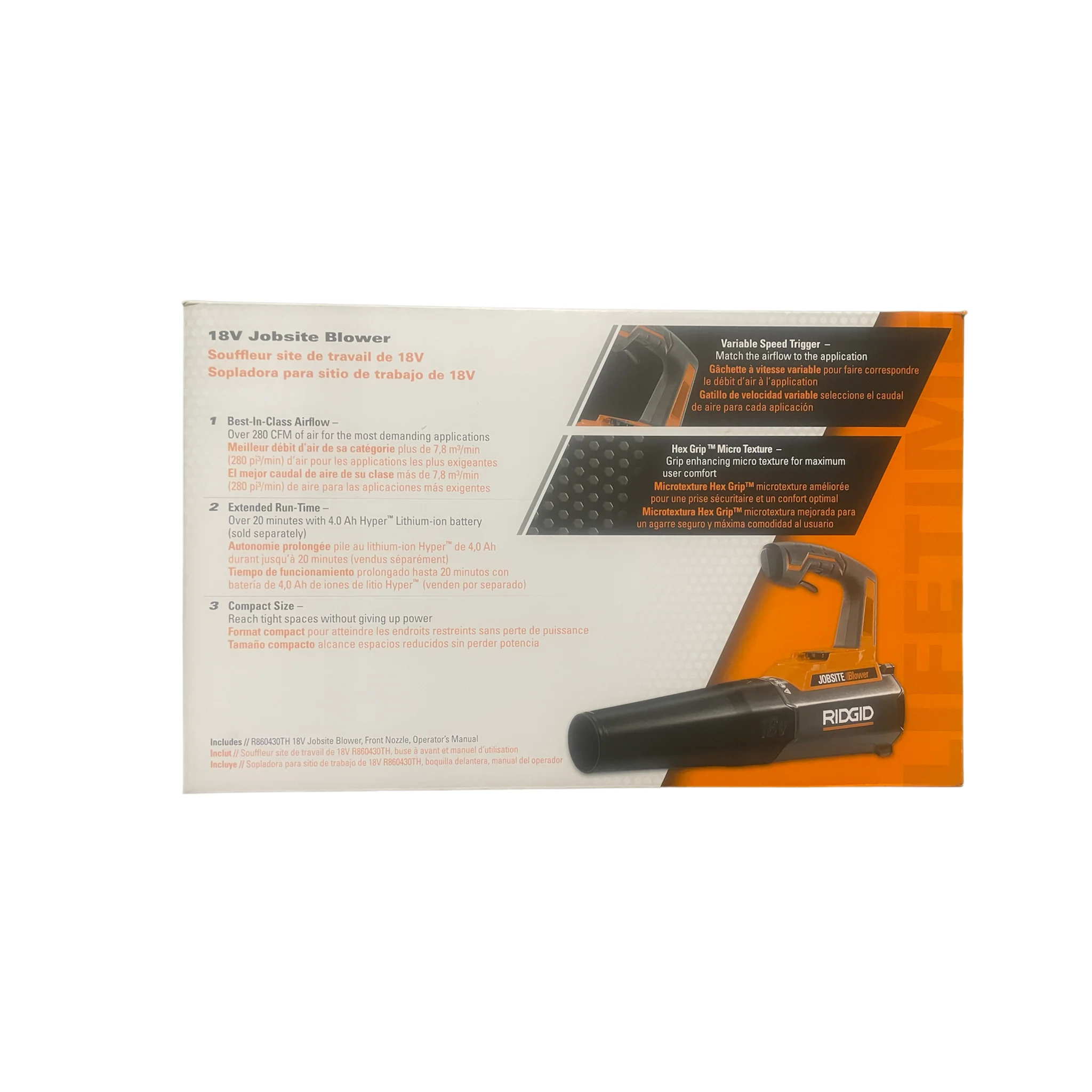 RIDGID 18-Volt Cordless 105 MPH Jobsite Handheld Blower (Tool Only) - Image 2