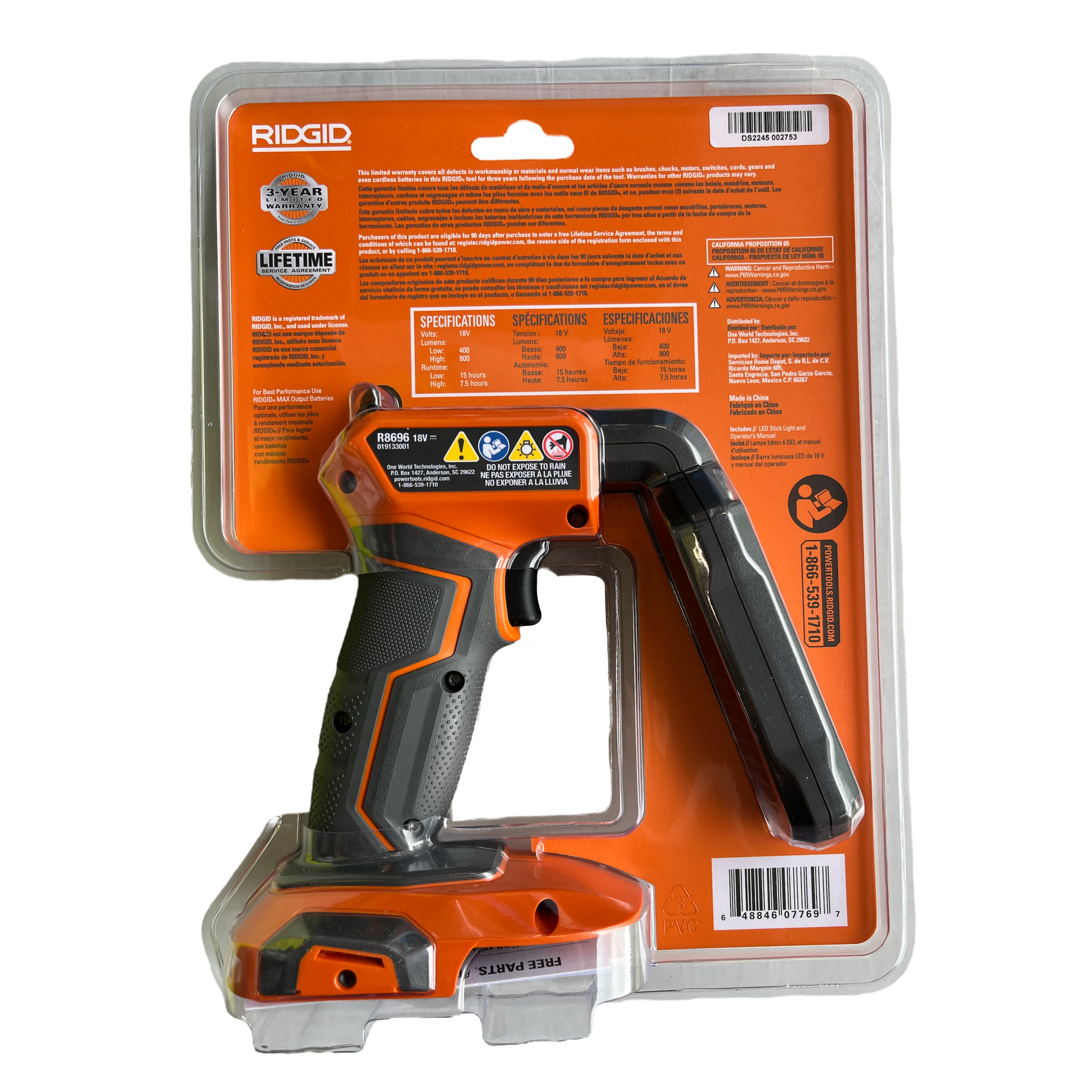 RIDGID 18-Volt Cordless LED Stick Light (Tool Only) - Image 2