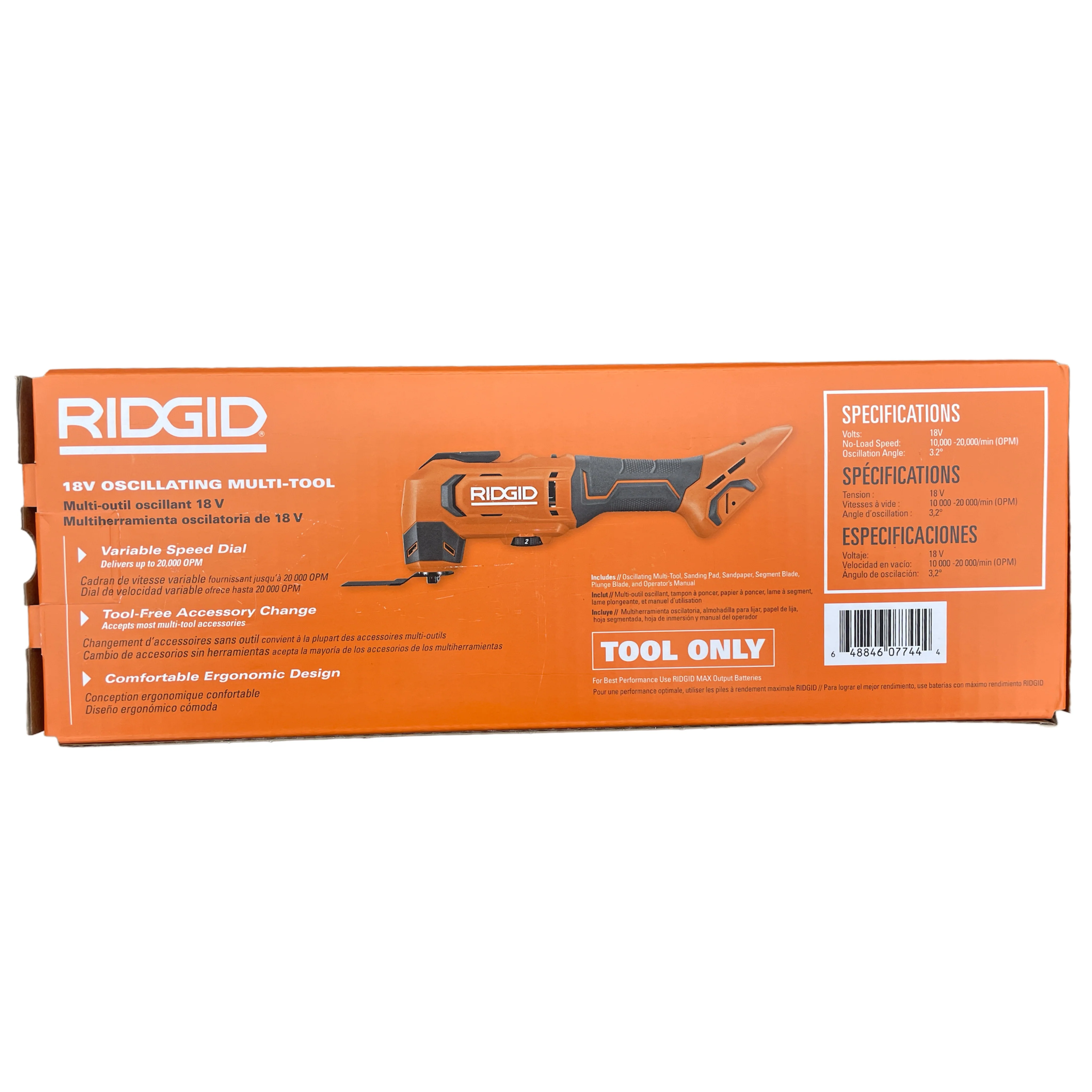 RIDGID 18-Volt Cordless Oscillating Multi-Tool (Tool Only) - Image 2