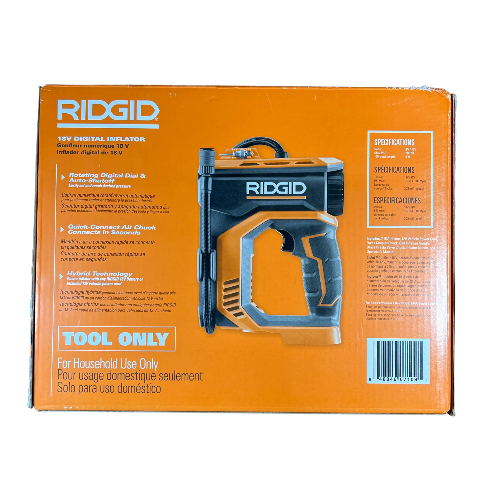 RIDGID 18-Volt Digital Inflator (Tool Only) - Image 5