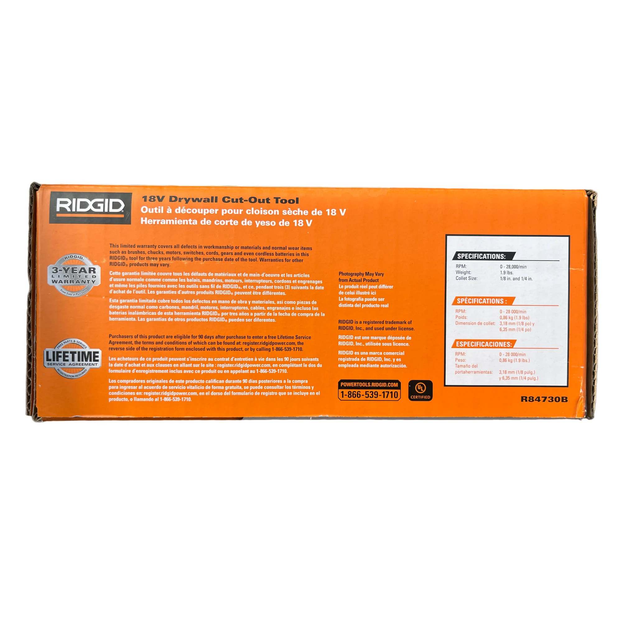 RIDGID 18-Volt Drywall Cut-Out Rotary Tool (Tool Only) - Image 3