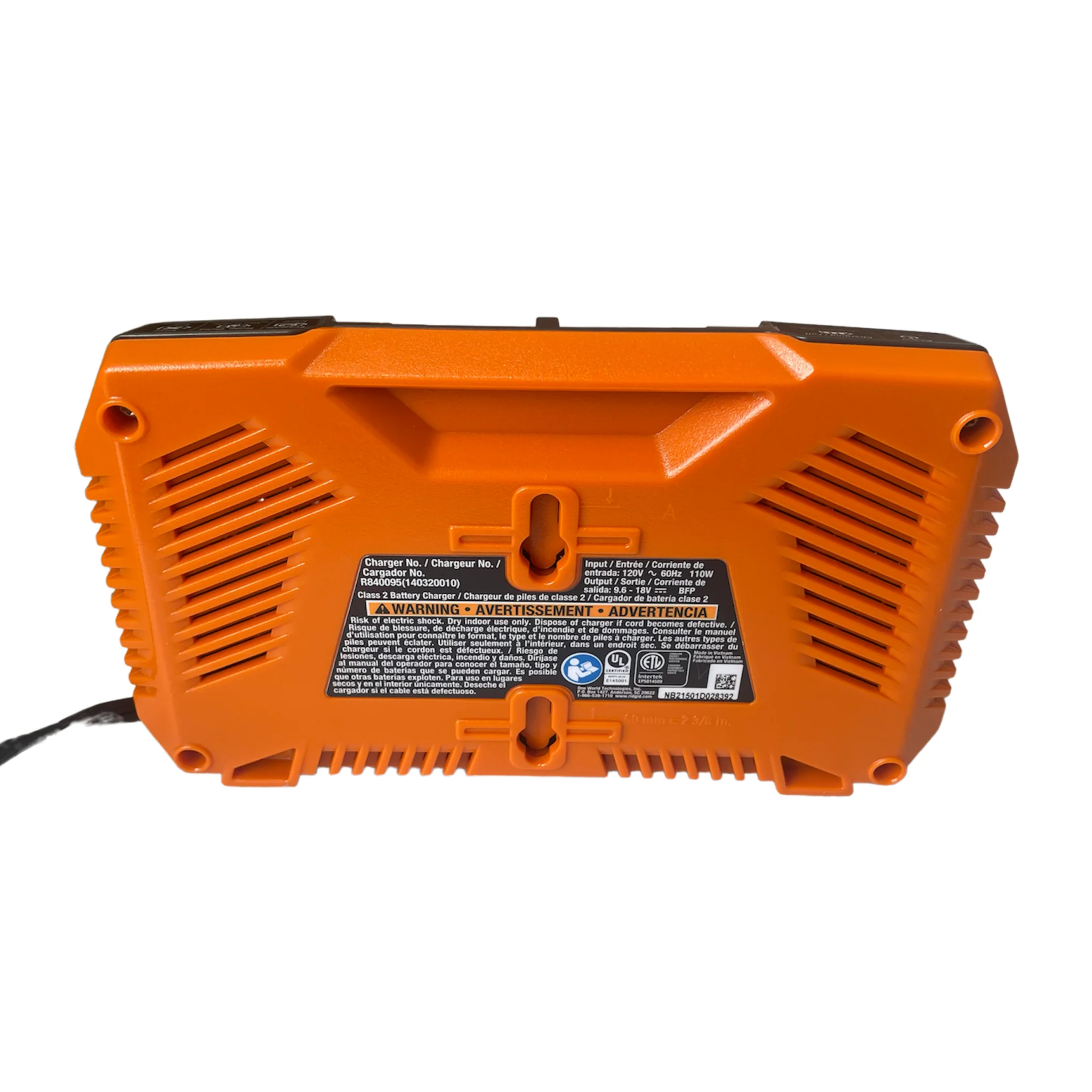 RIDGID 18-Volt Dual-Chemistry Rapid Battery Charger - Image 3