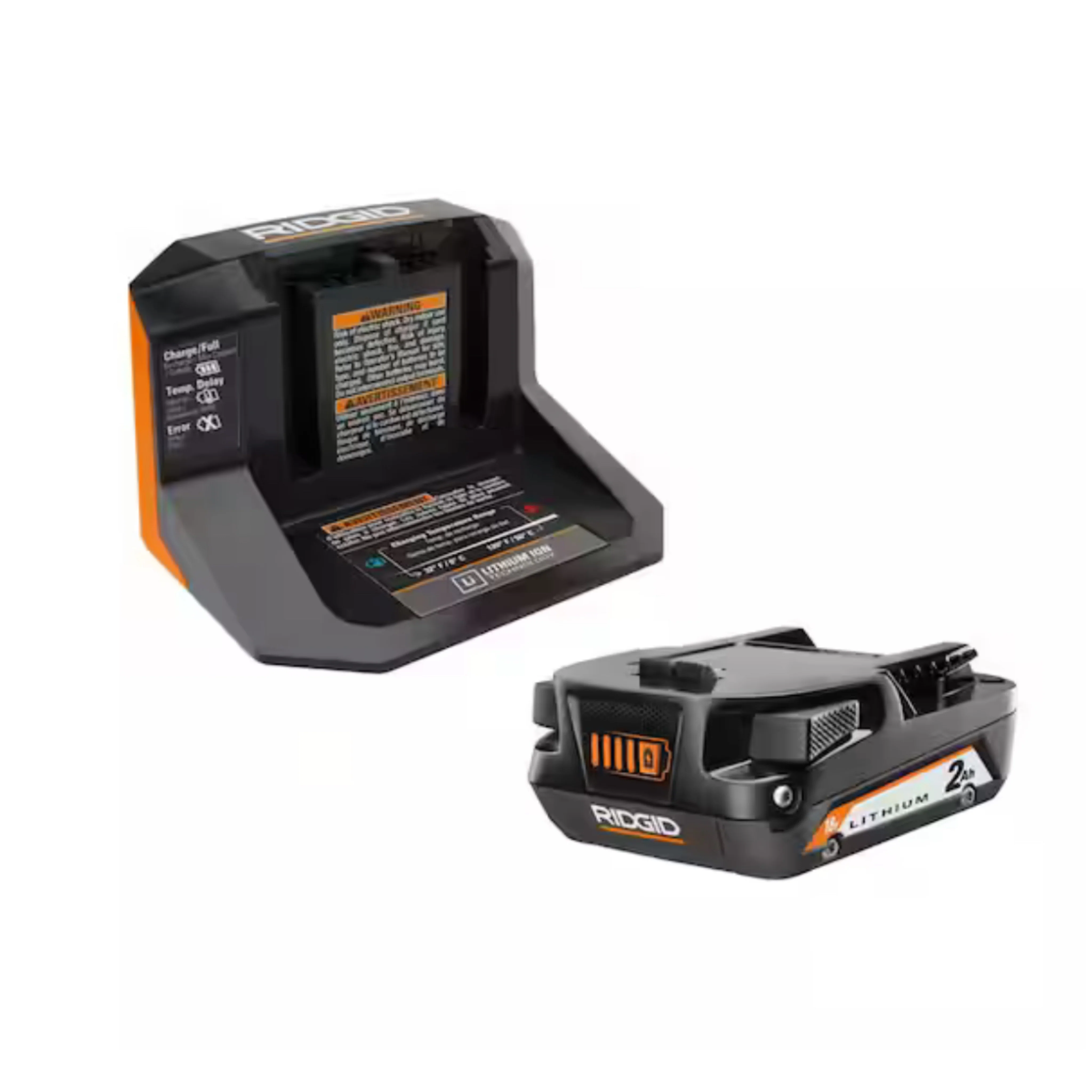 RIDGID 18-Volt Lithium-Ion 2.0 Ah Battery Starter Kit - Image 2
