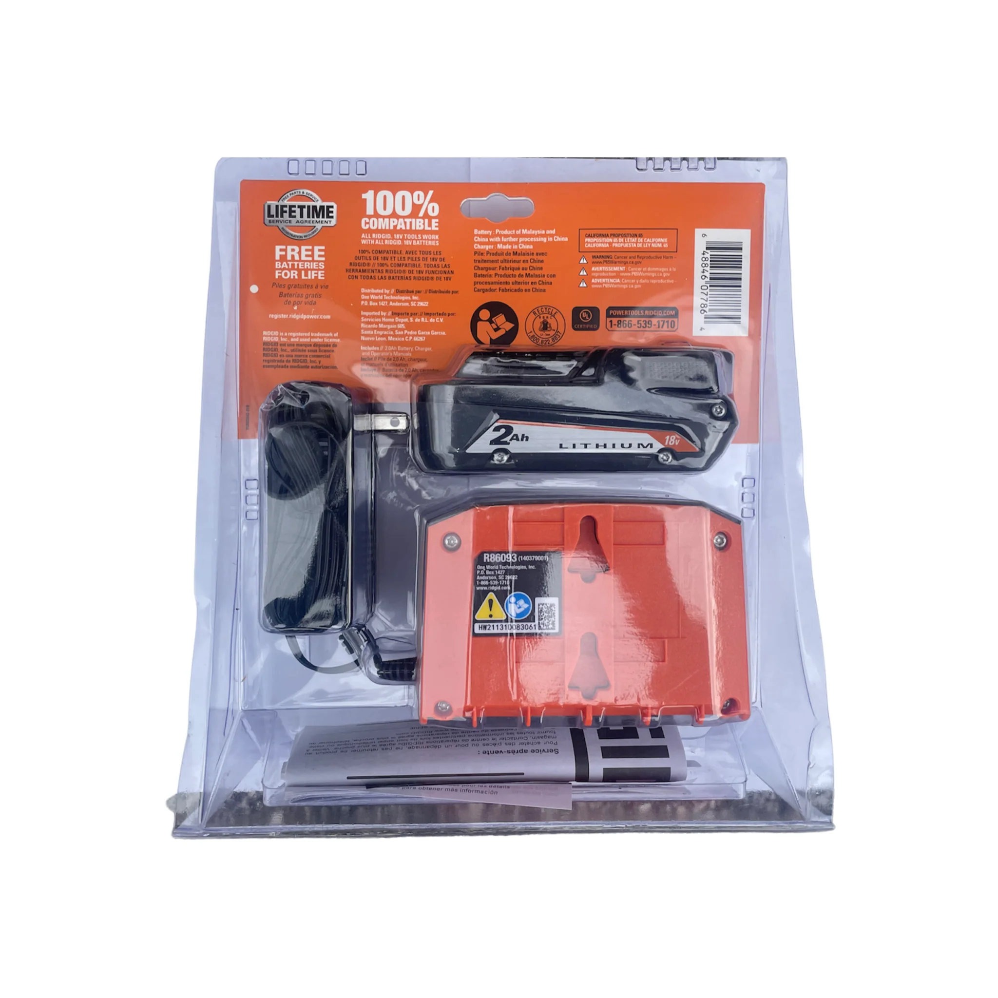 RIDGID 18-Volt Lithium-Ion 2.0 Ah Battery Starter Kit - Image 3