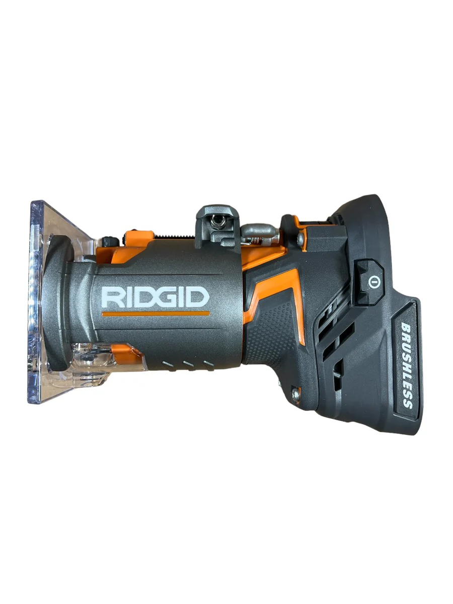 RIDGID 18-Volt OCTANE Brushless Cordless Compact Fixed Base Router with 1/4 in. Bit, Round and Square Bases and Collet Wrench - Image 2