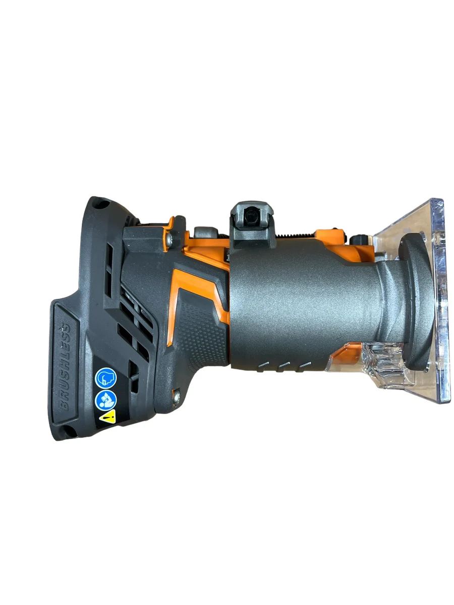 RIDGID 18-Volt OCTANE Brushless Cordless Compact Fixed Base Router with 1/4 in. Bit, Round and Square Bases and Collet Wrench - Image 3