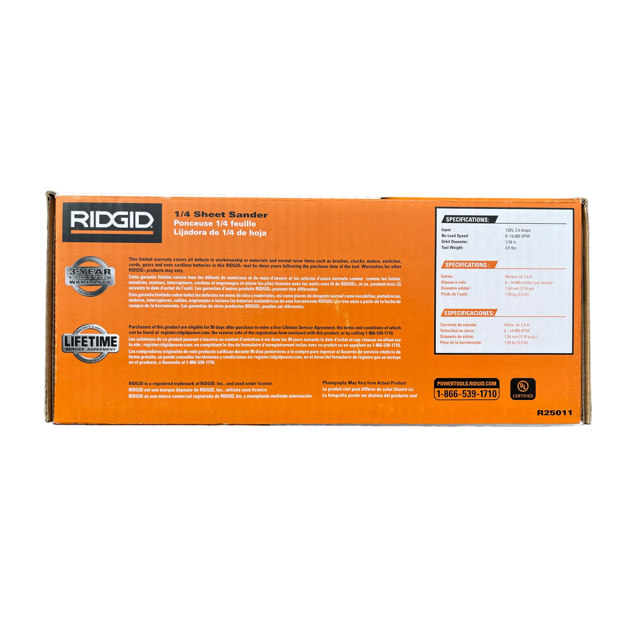 RIDGID 2.4 Amp 1/4 Sheet Sander with AIRGUARD Technology - Image 2