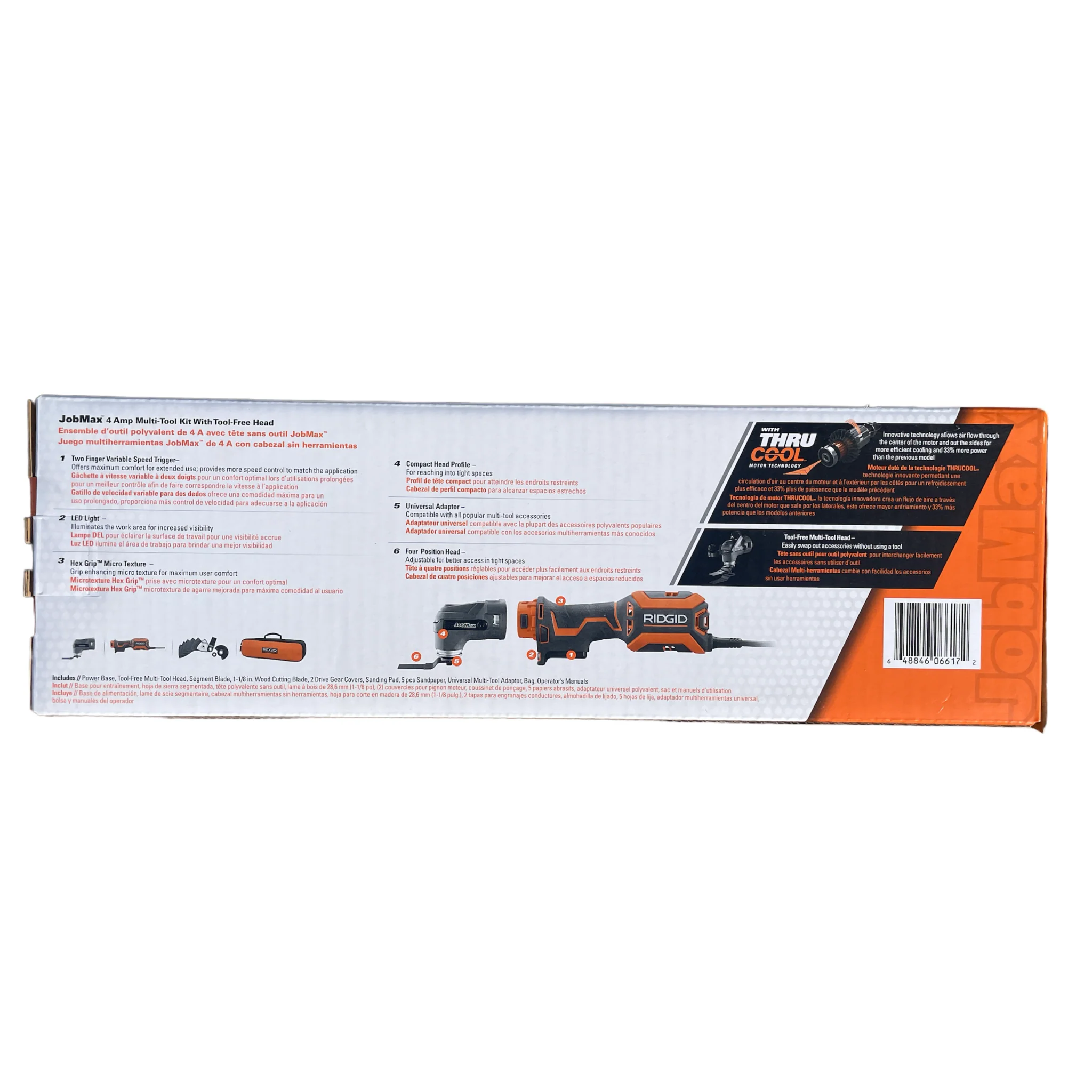 RIDGID 4 Amp Corded JobMax Multi-Tool with Tool-Free Head with JobMax Oscillating Multi-Tool - Image 2