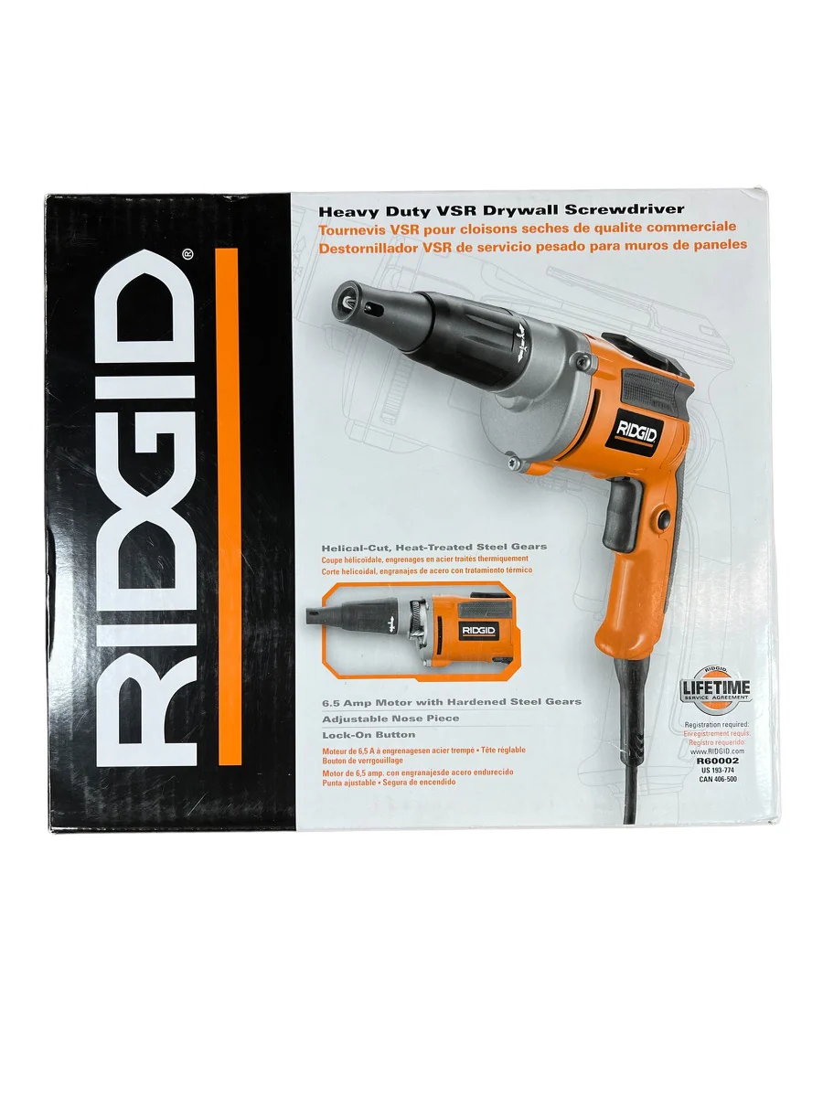 RIDGID 6.5 Amp Corded 1/4 in. Heavy-Duty VSR Drywall Screwdriver