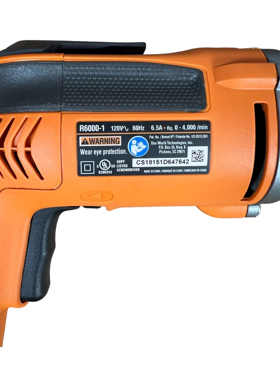 RIDGID 6.5 Amp Corded 1/4 in. Heavy-Duty VSR Drywall Screwdriver - Image 5