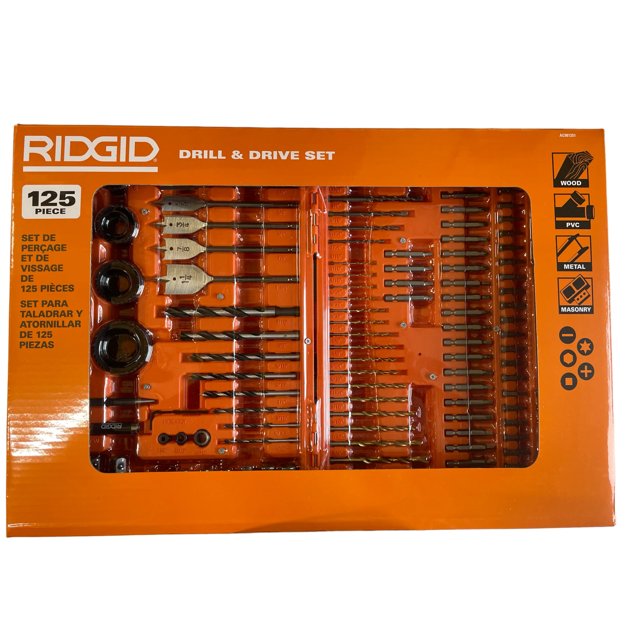 RIDGID Drill & Drive Set (125-Piece)