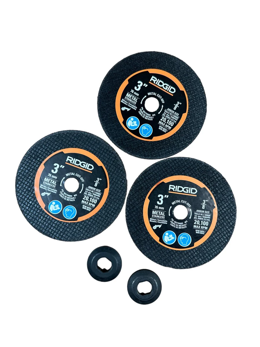 CLEARANCE RIDGID Metal Cut-Off Wheel Set (3-Piece)