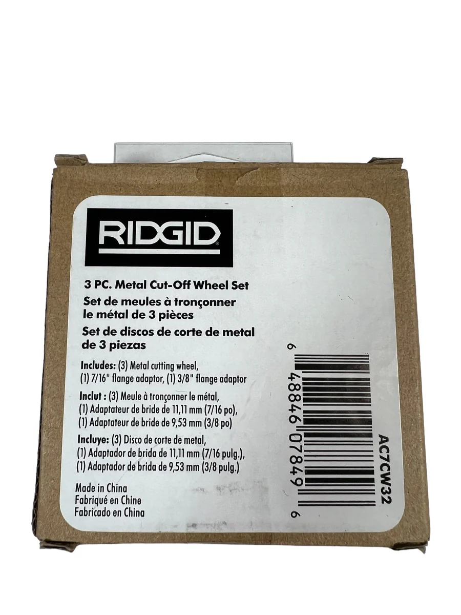 CLEARANCE RIDGID Metal Cut-Off Wheel Set (3-Piece) - Image 2