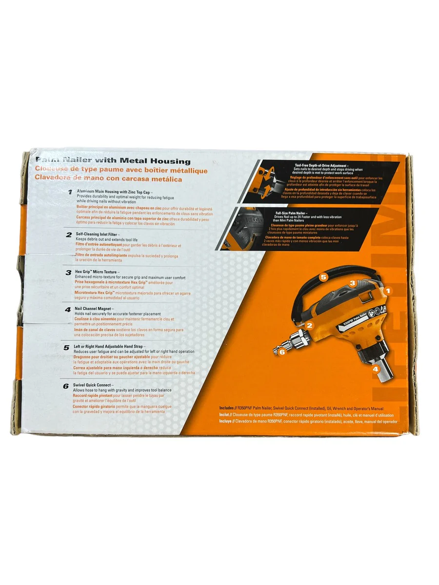 RIDGID Pneumatic 3-1/2 in. Full-Size Palm Nailer - Image 11
