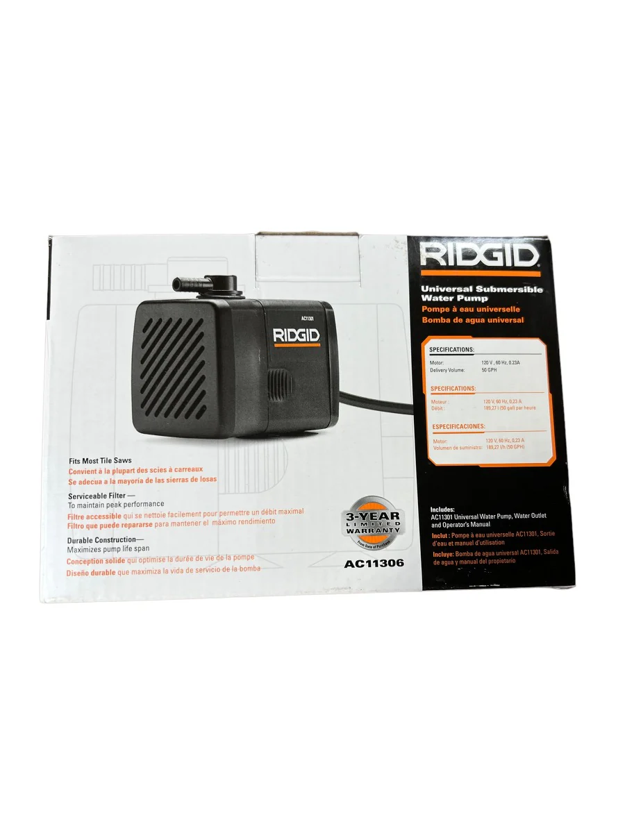 RIDGID Submersible Water Pump for RIDGID Tile Saws - Image 7
