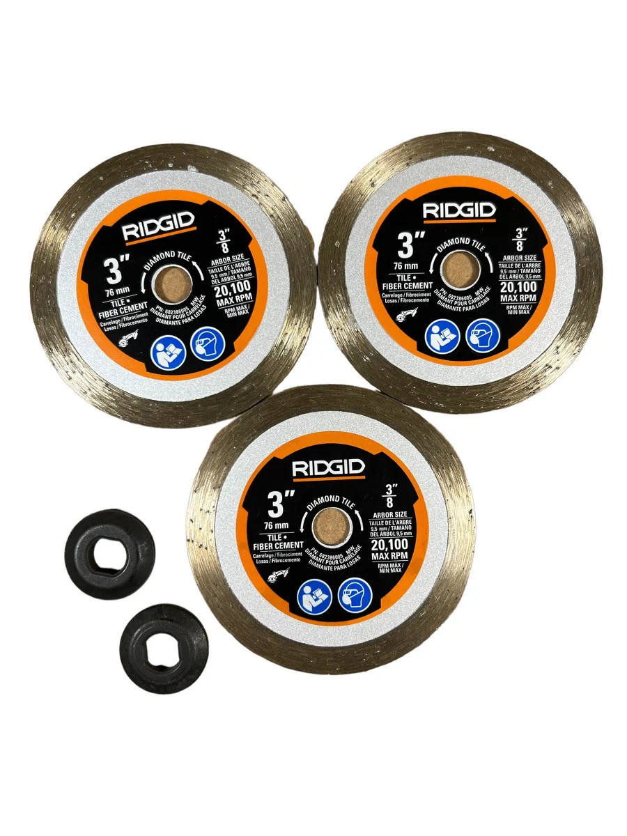 CLEARANCE RIDGID Tile Cut-Off Wheel Set (3-Piece)